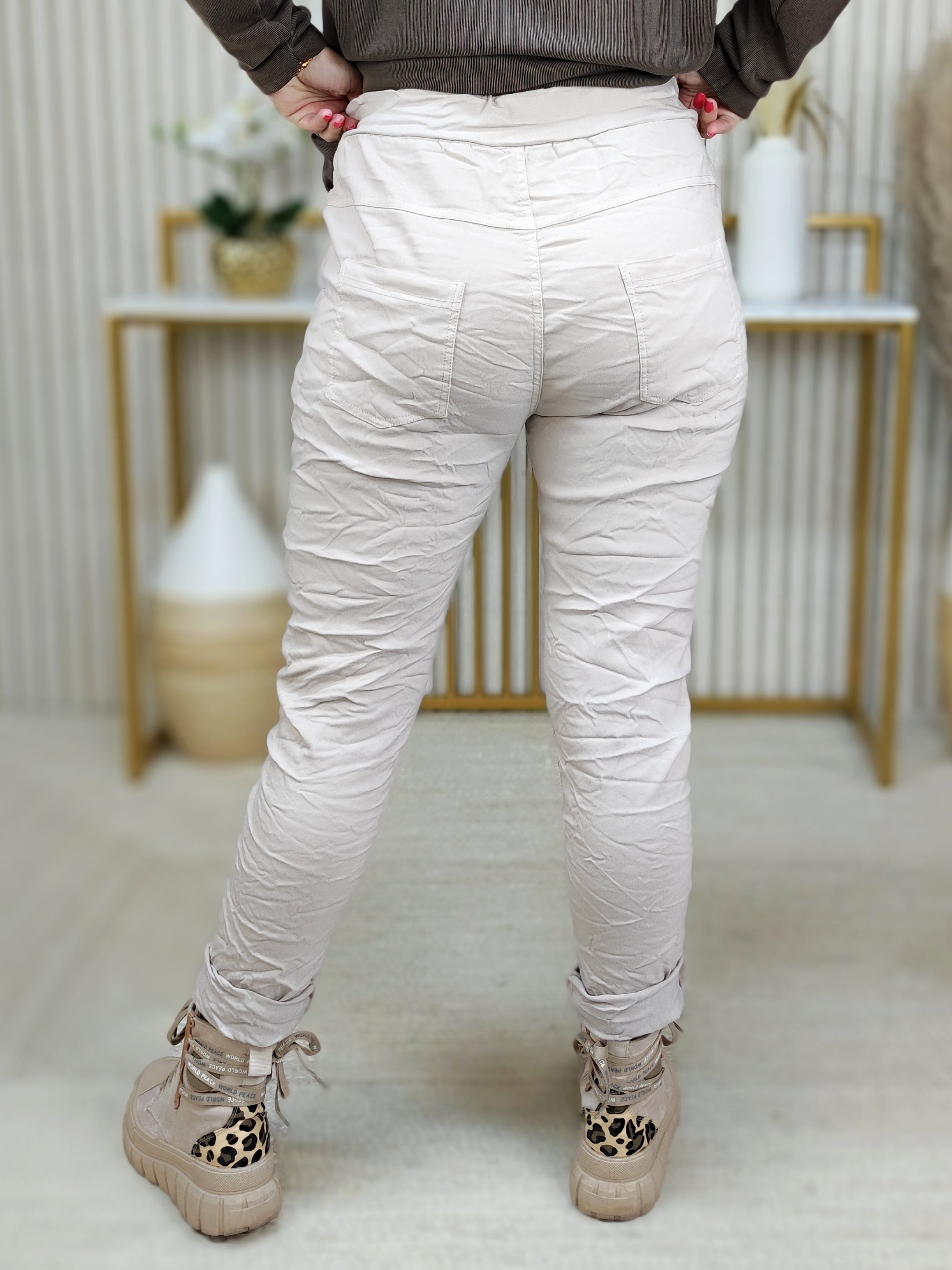 Stretchhose/Joggpant beige (36-42/44)