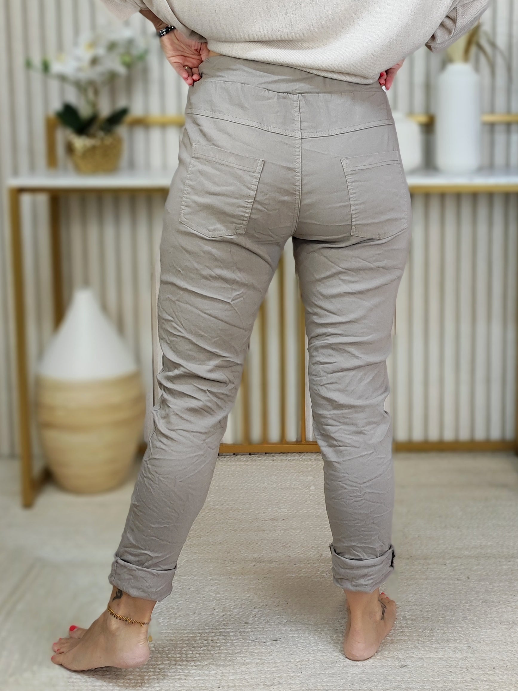 Stretchhose/Joggpant schlamm (36-42/44)