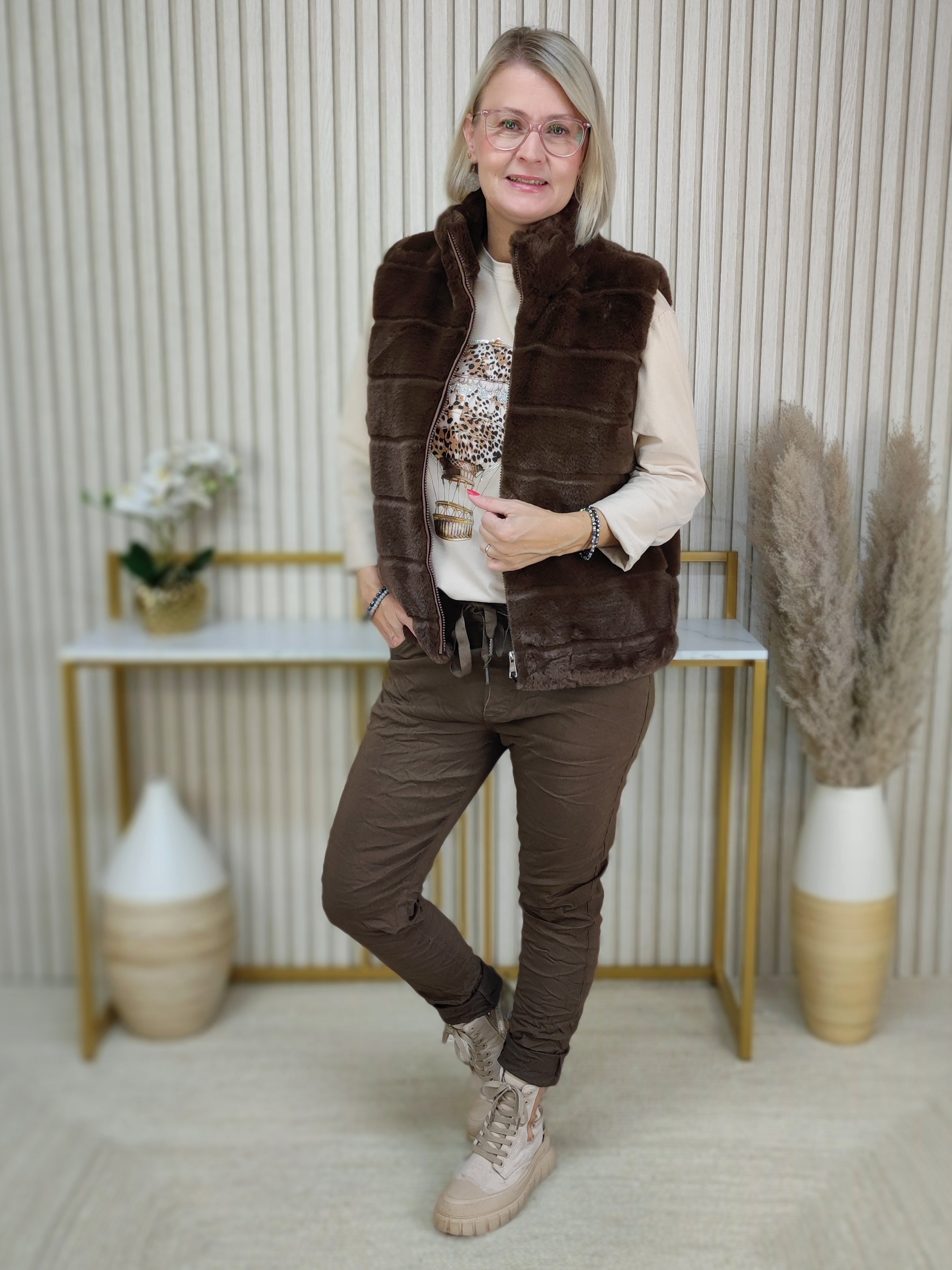 Fellweste coffee (36-40)
