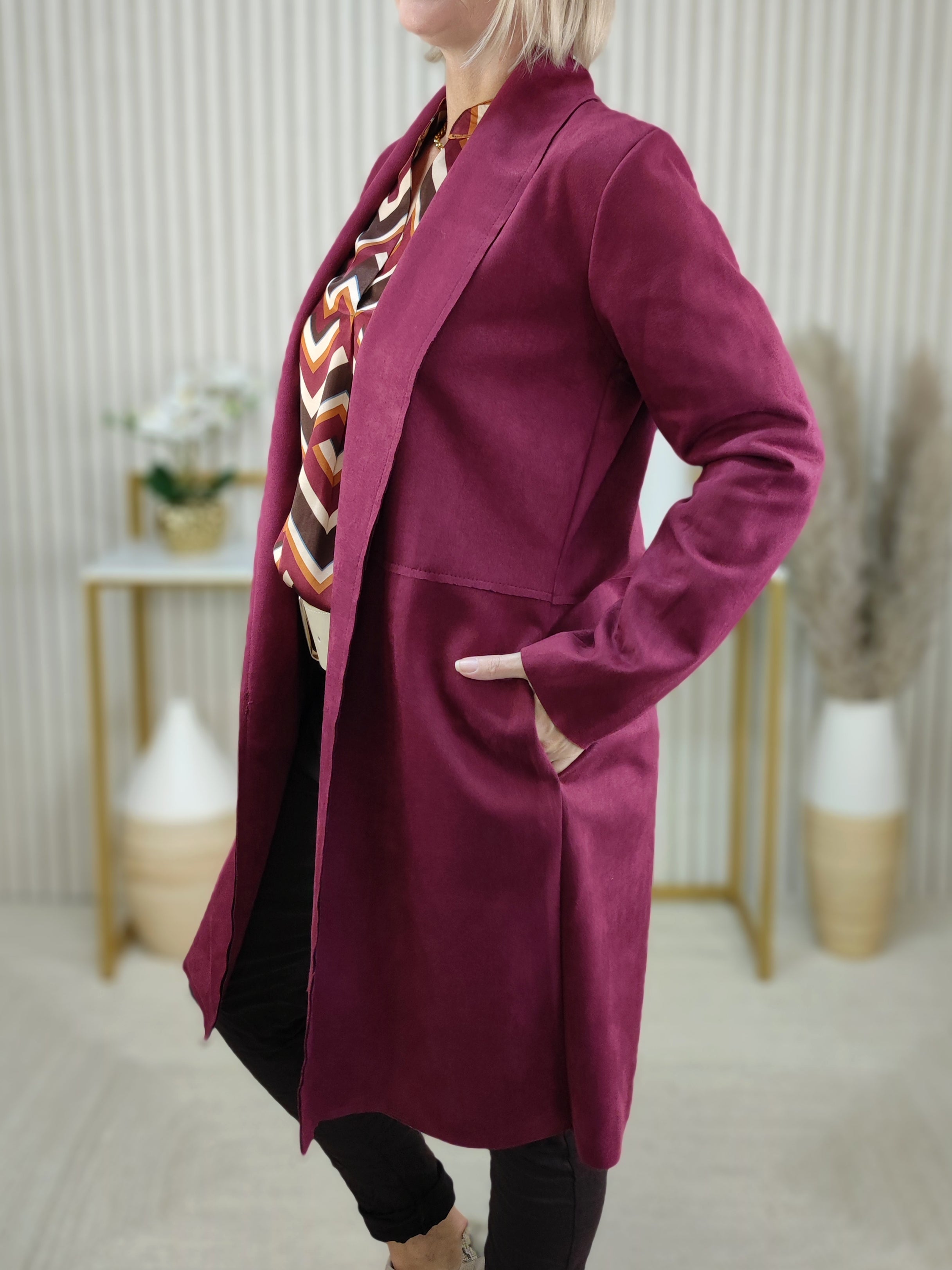 Leichter Mantel vino (36-42)