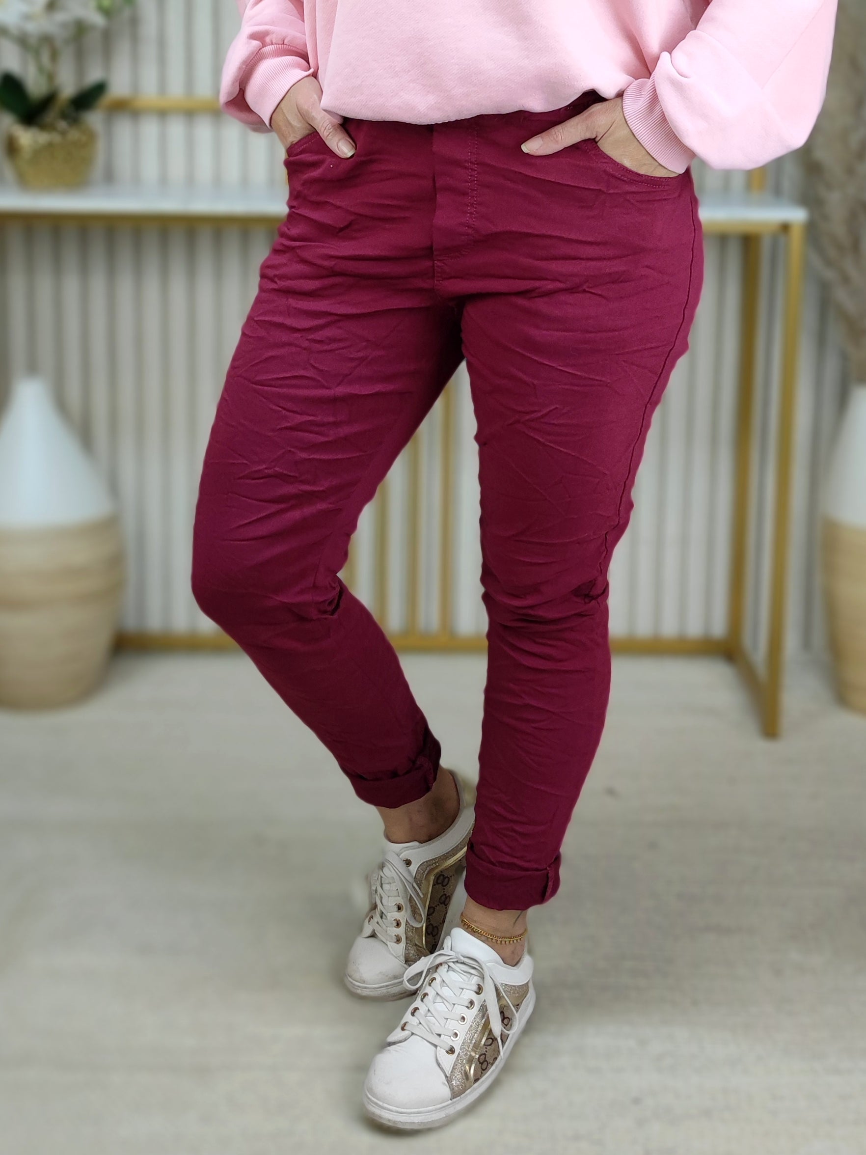 Stretchhose/Joggpant vino (36-42/44)