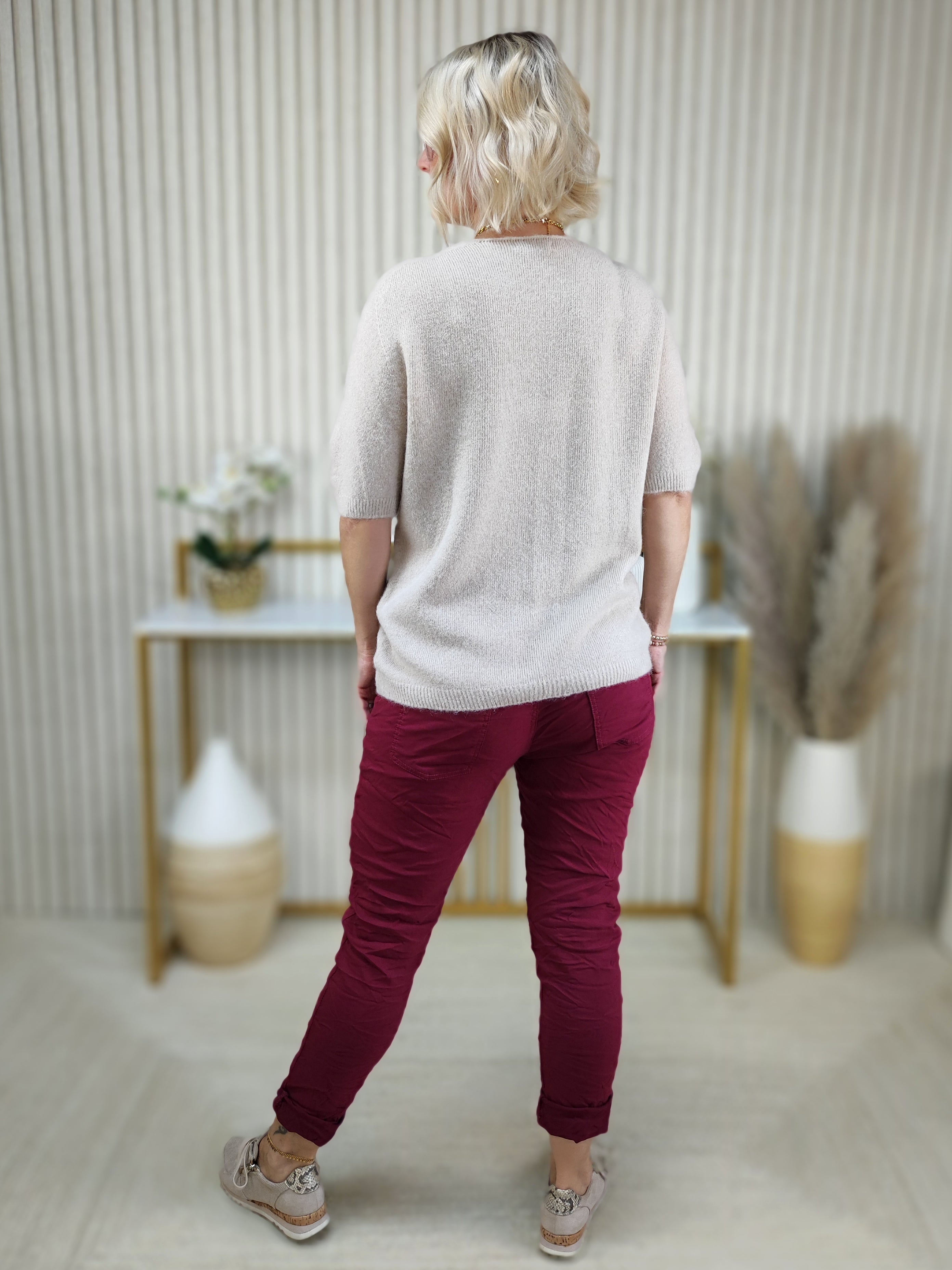 Pulli "No. 5" beige (36-42)