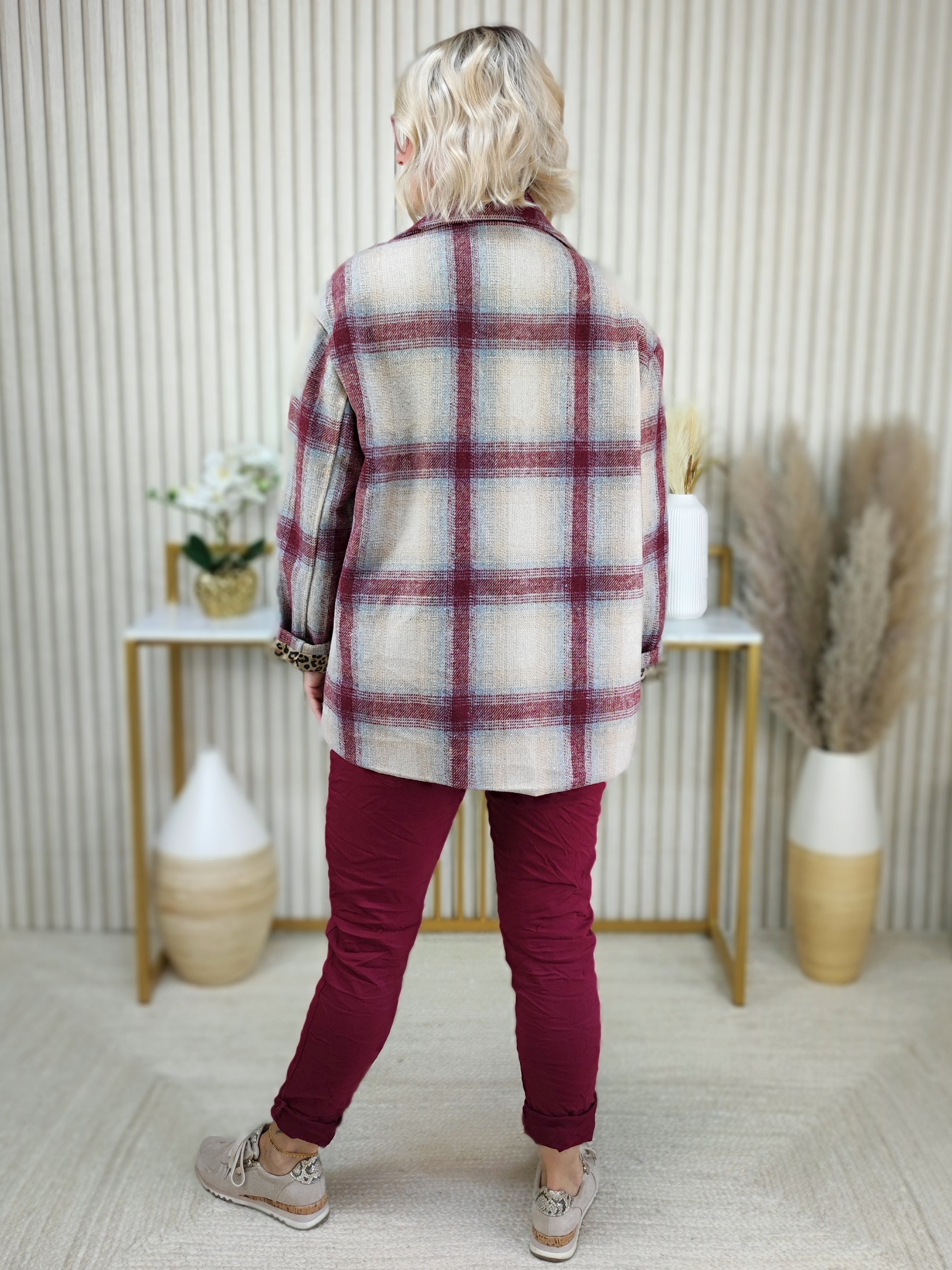 Jacke "Emily" vino/beige (38-44)