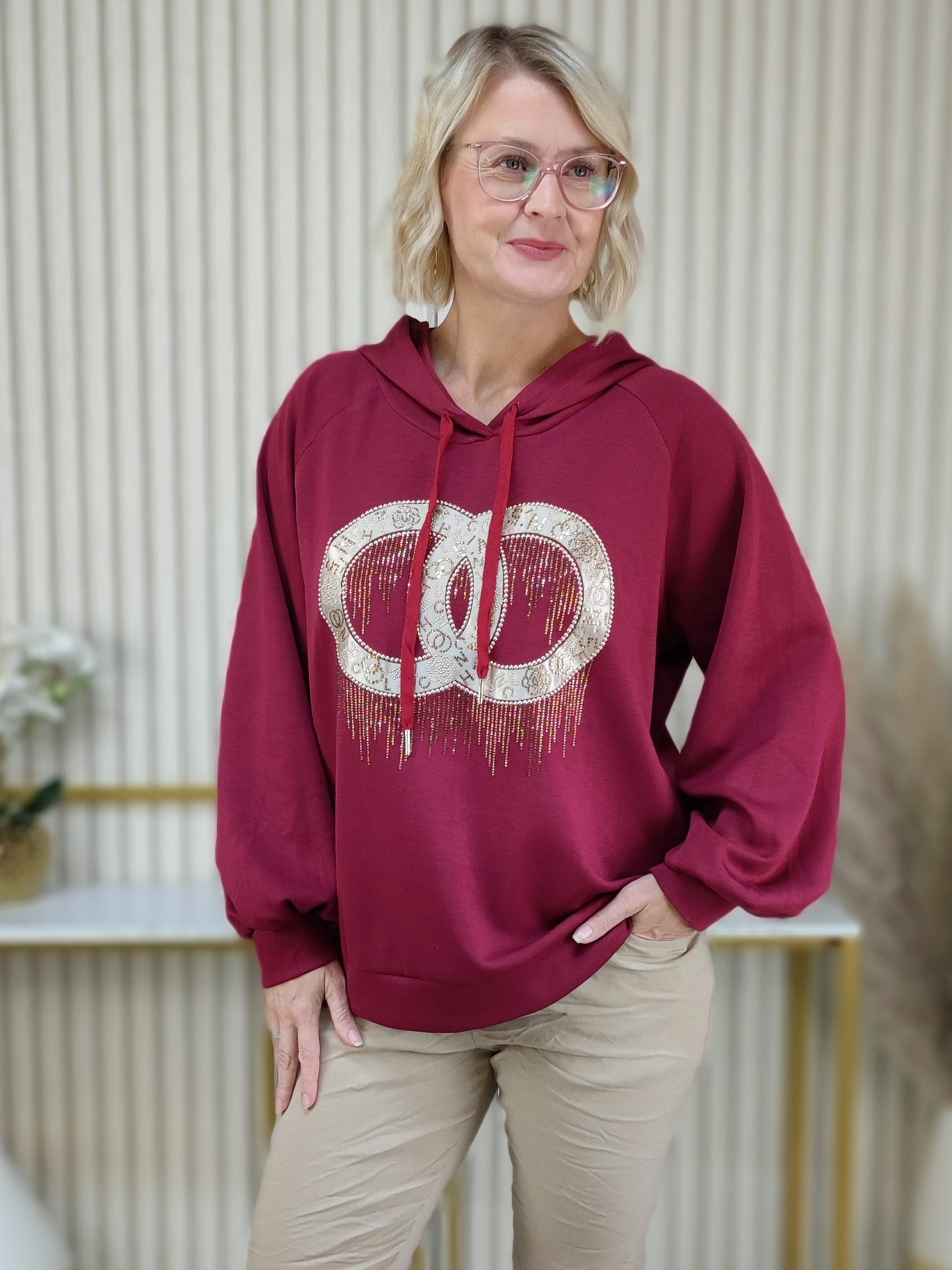 Sweatshirt/Hoodie "Circle" vino (36-42)