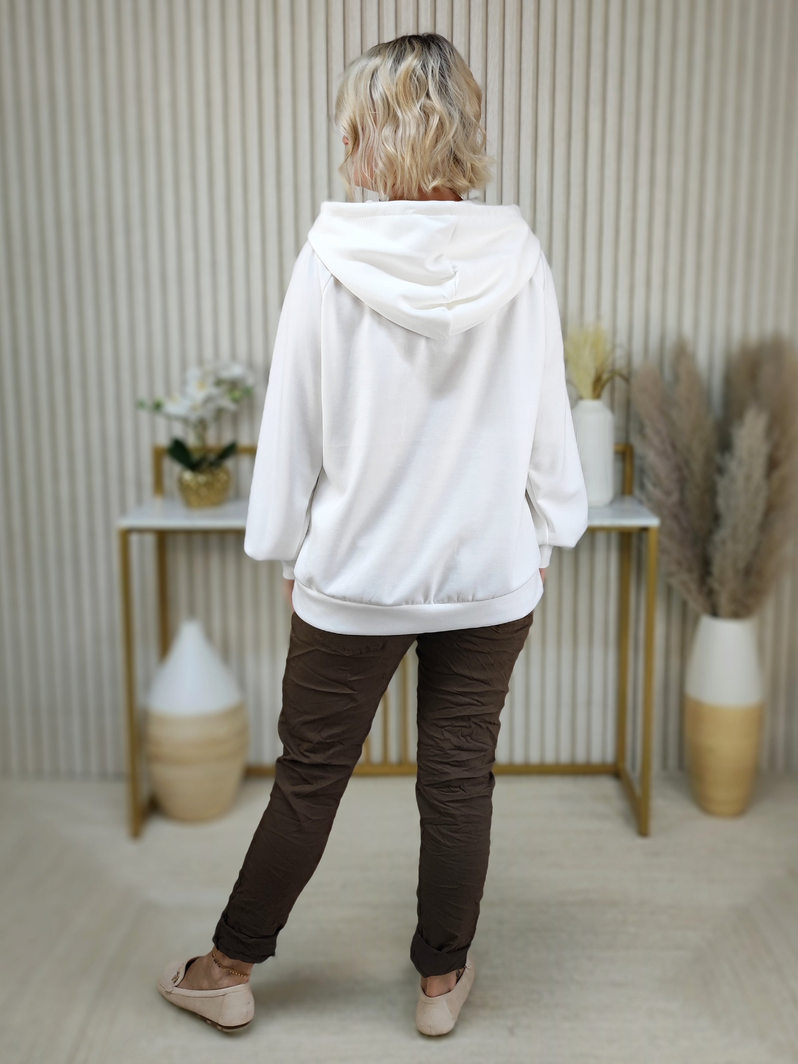 Sweatshirt/Hoodie "Circle" weiss (36-42)