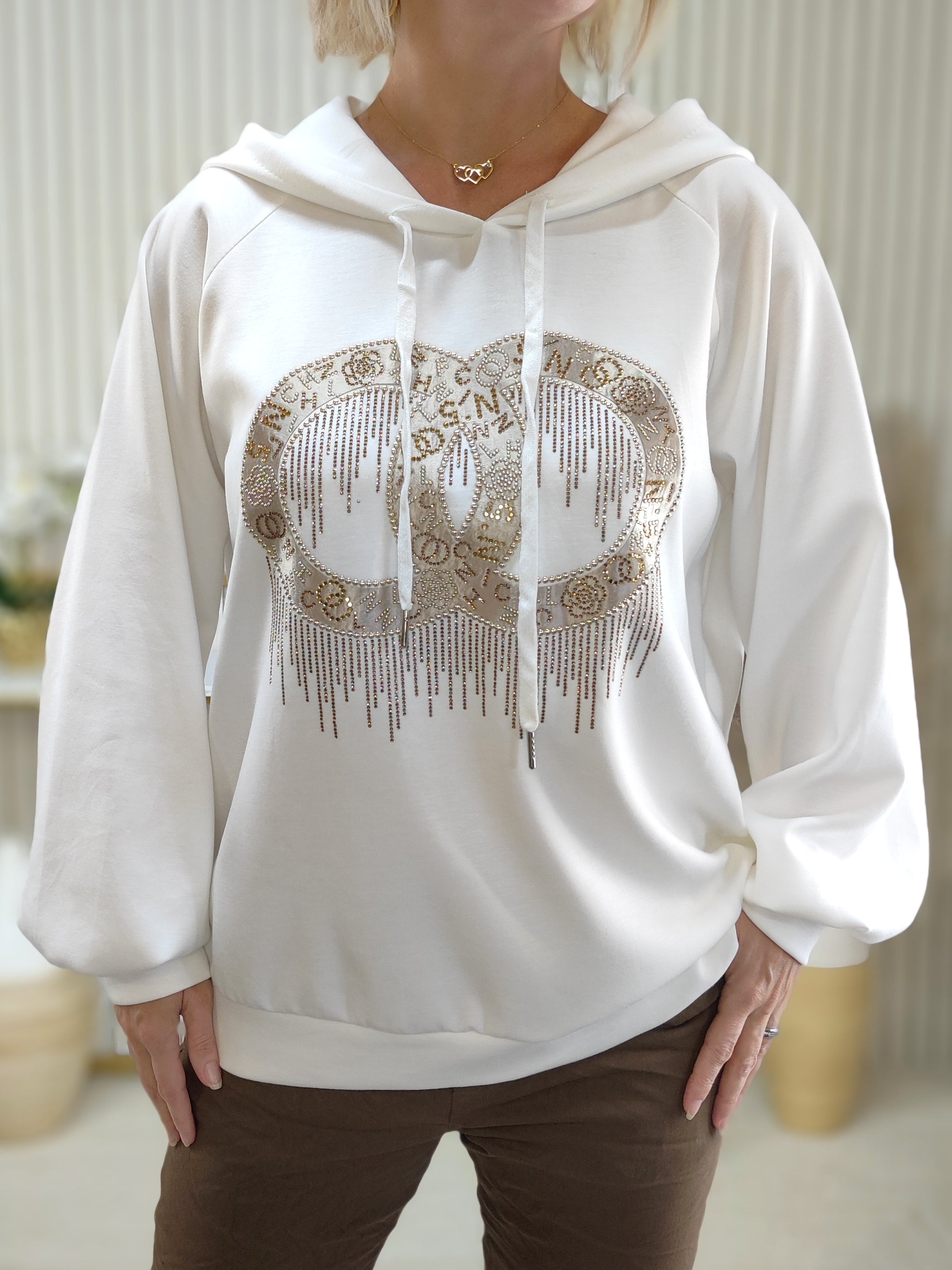 Sweatshirt/Hoodie "Circle" weiss (36-42)