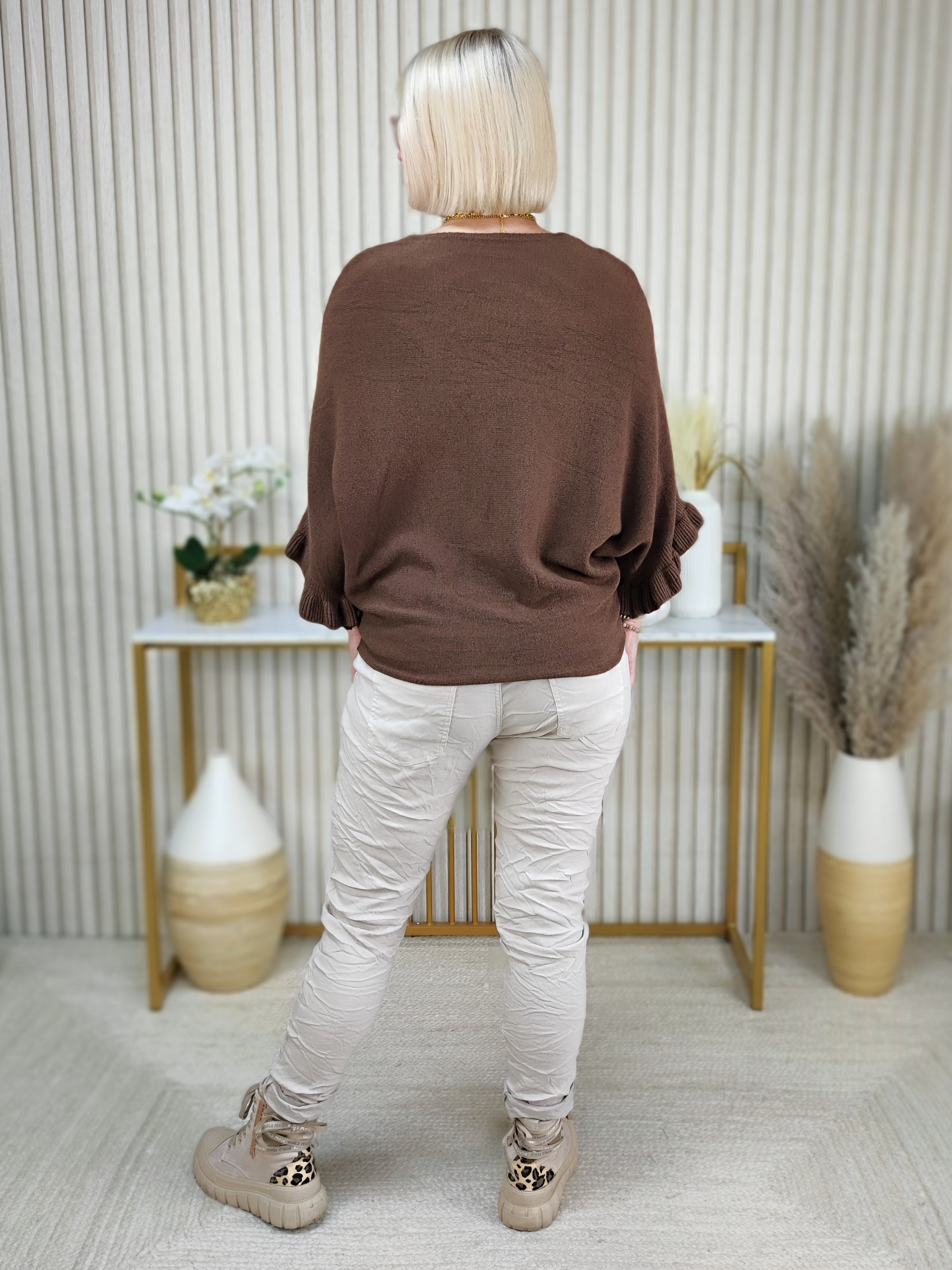 Pullover "LInda" unifarben braun (36-40/42)