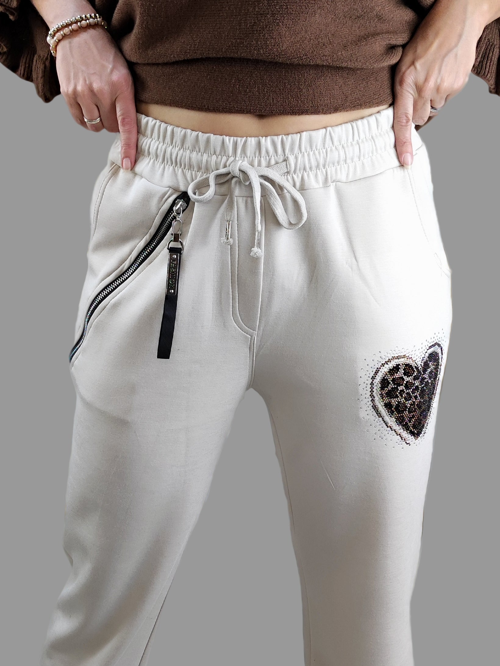 Stoffhose Leoherz hellbeige (36-42)