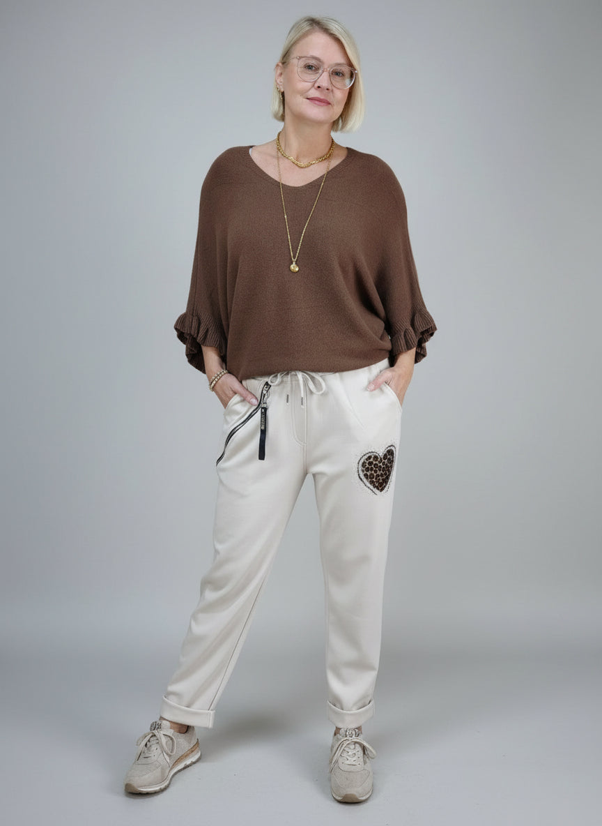 Stoffhose Leoherz hellbeige (36-42)