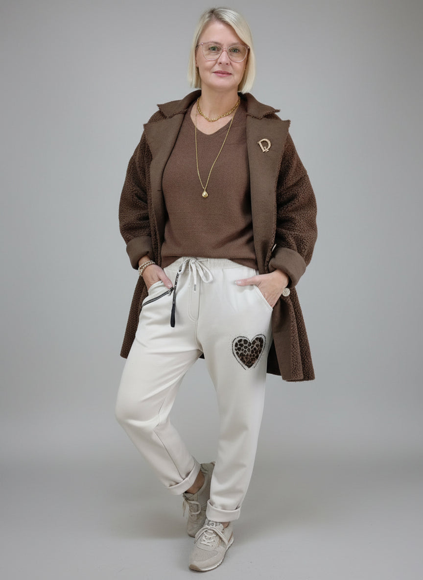 Stoffhose Leoherz hellbeige (36-42)