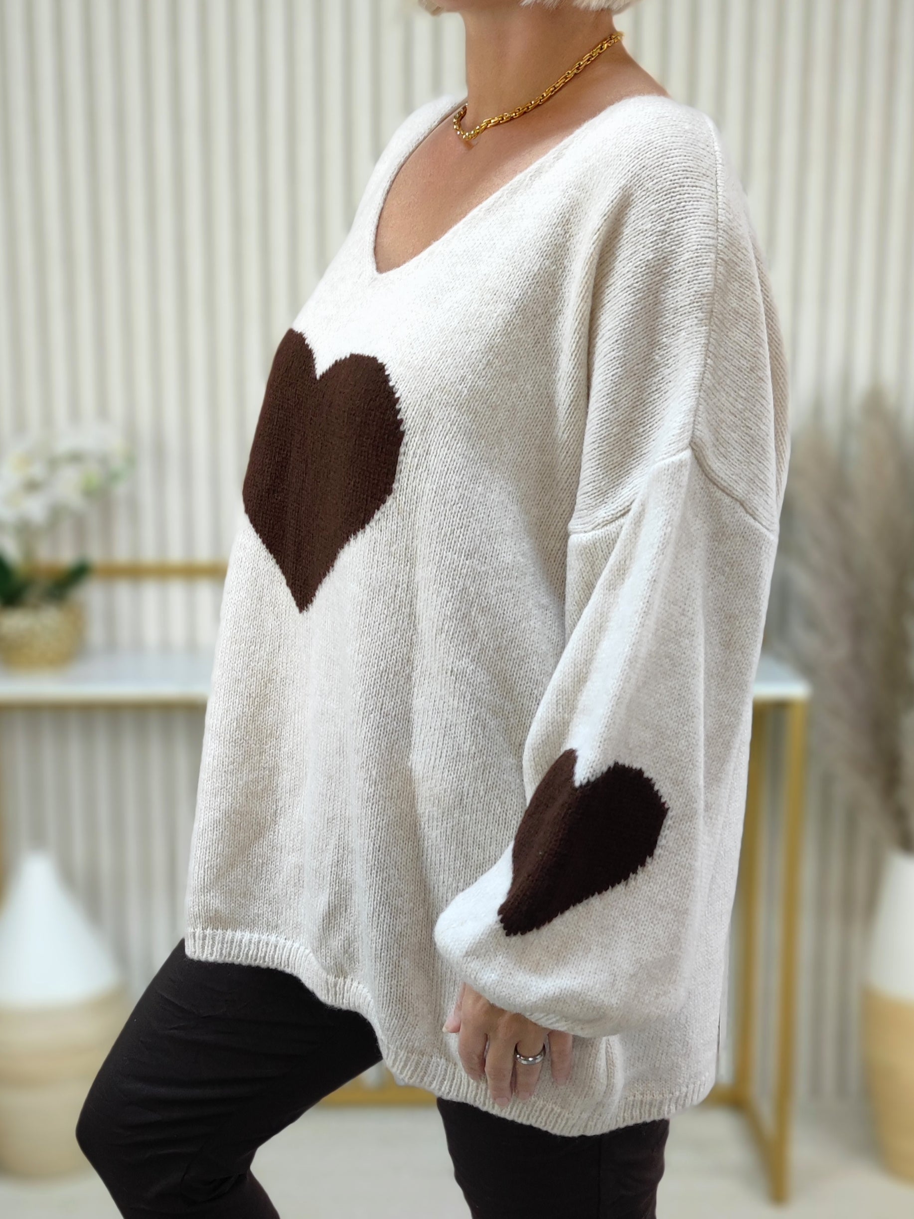 Pullover "Lovely" beige (40-46)