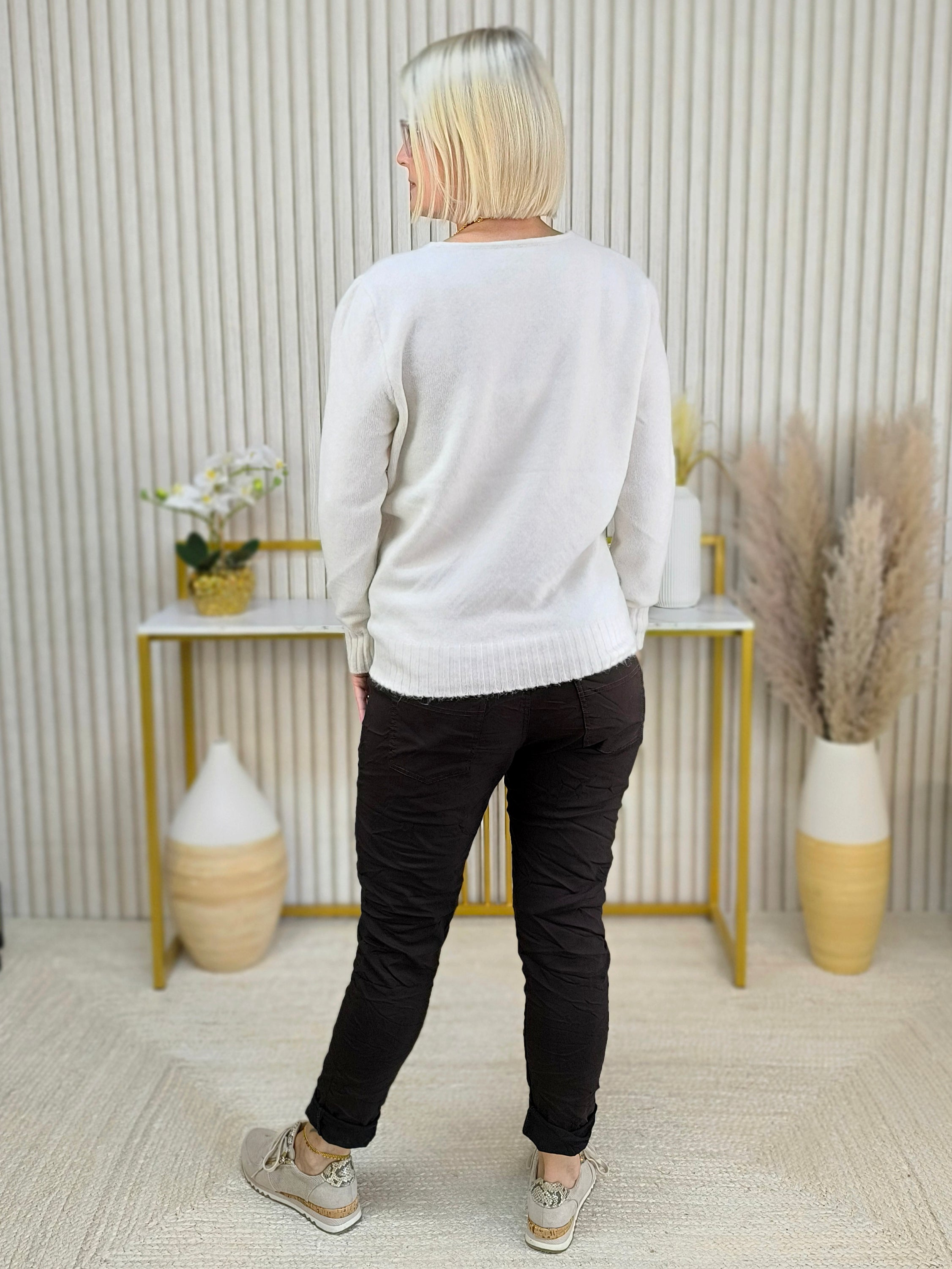 Basic Pullover wollweiss (36-42)