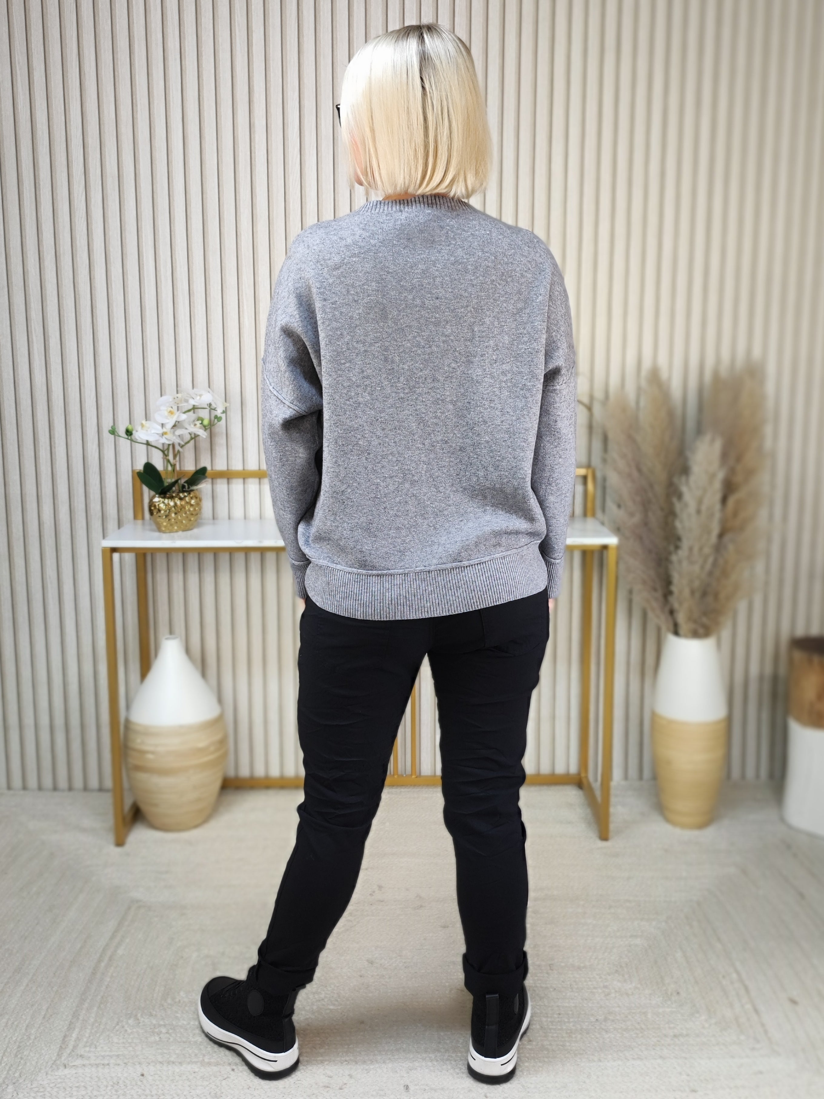 Feinstrickpullover "Stella" in grau (38-44)