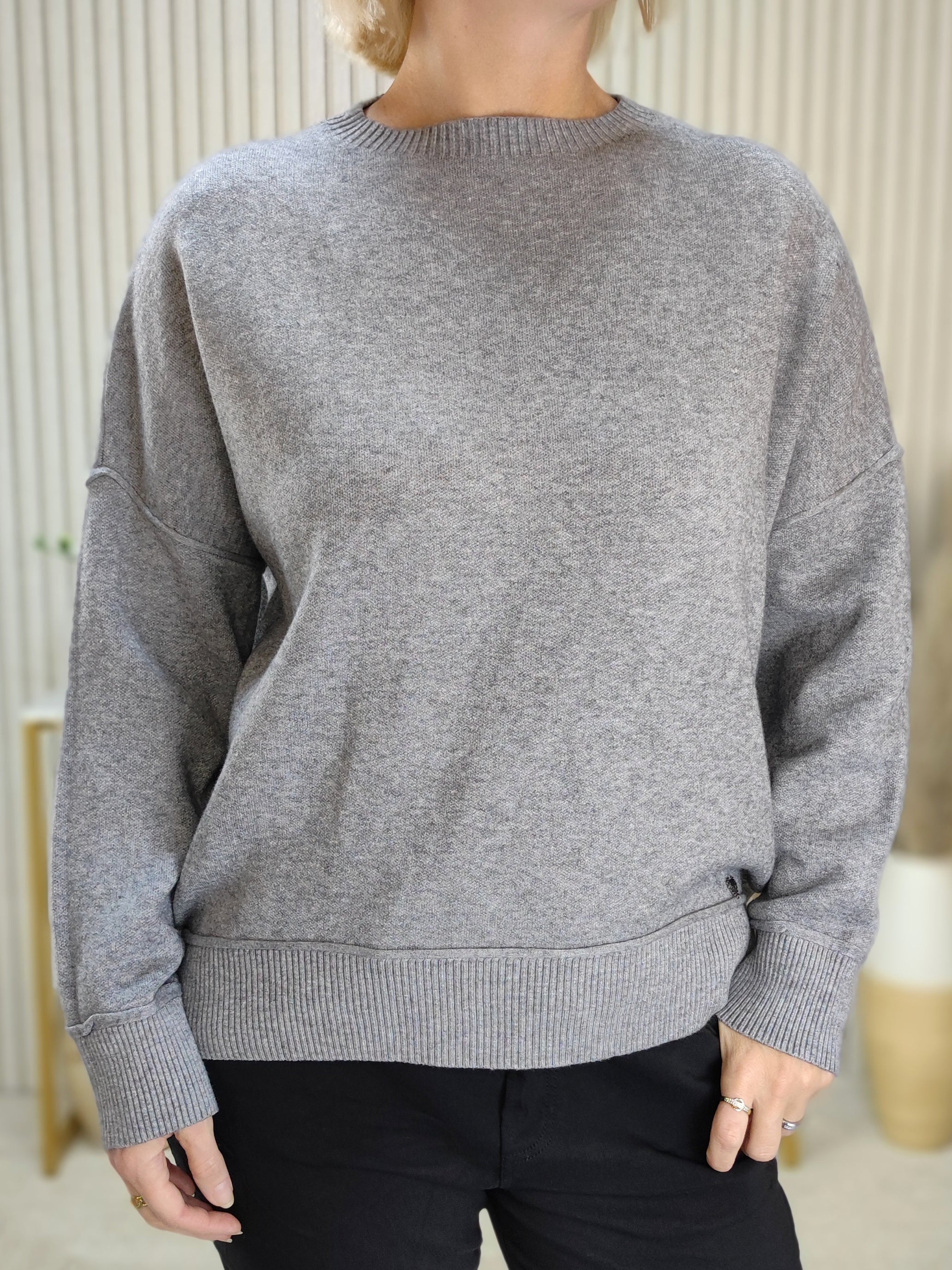 Feinstrickpullover "Stella" in grau (38-44)