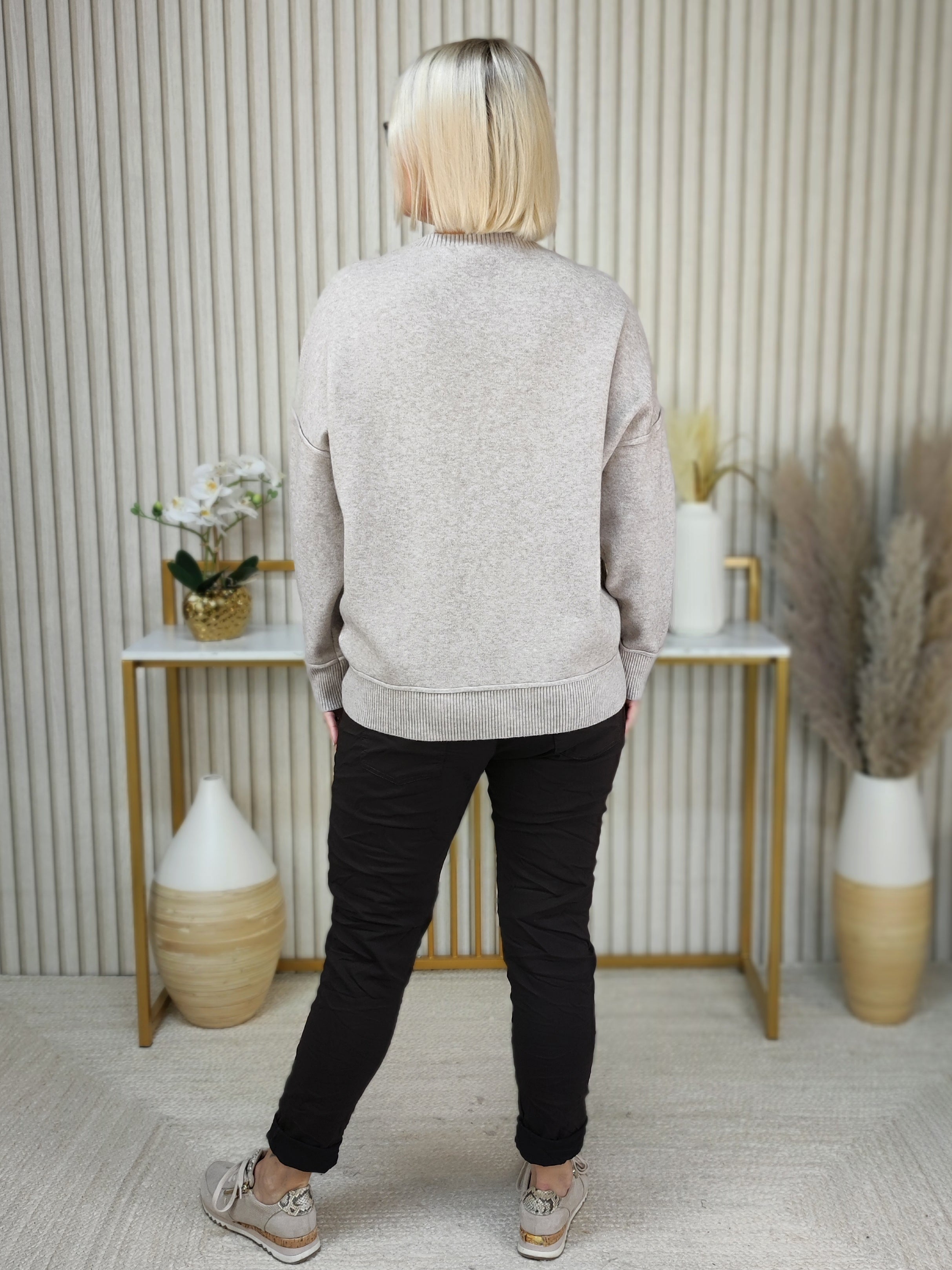 Feinstrickpullover "Stella" in beige (38-44)