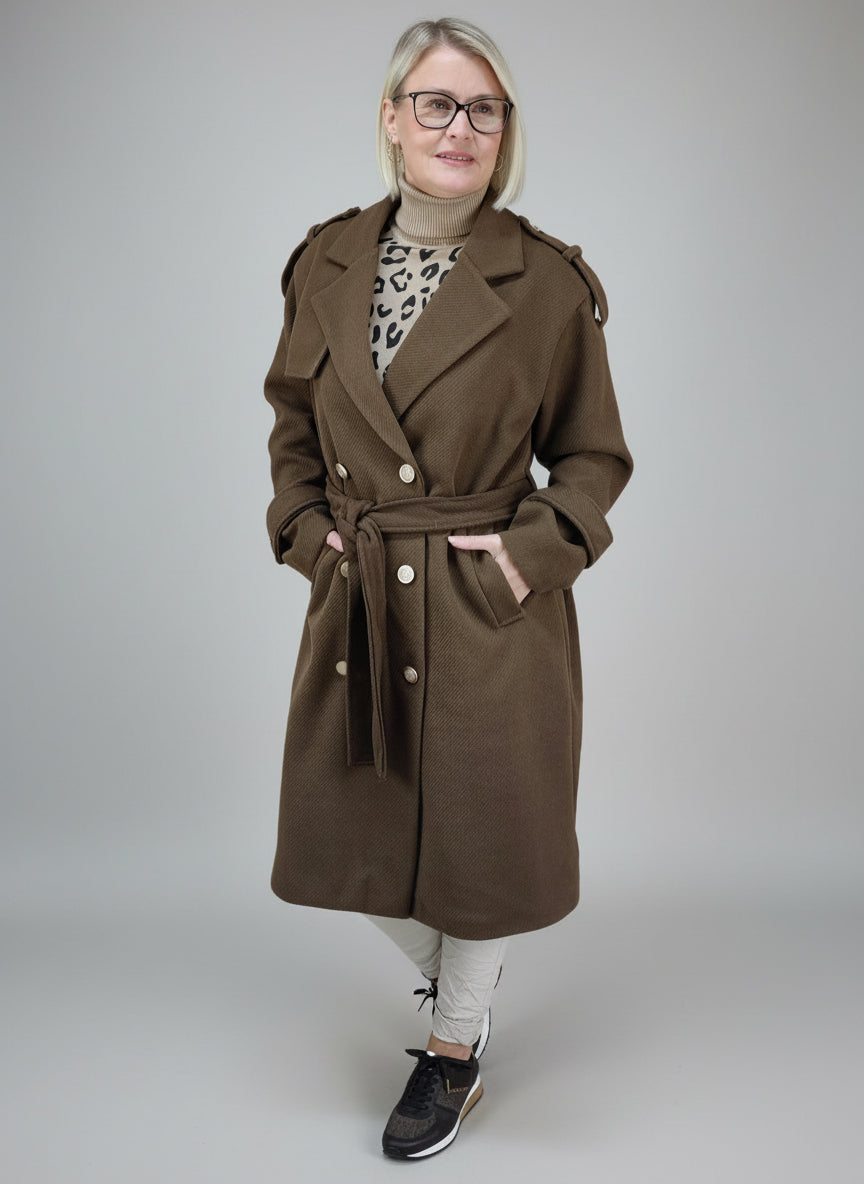 Weicher Mantel im Trenchcoat Style Braun (36-42/44)