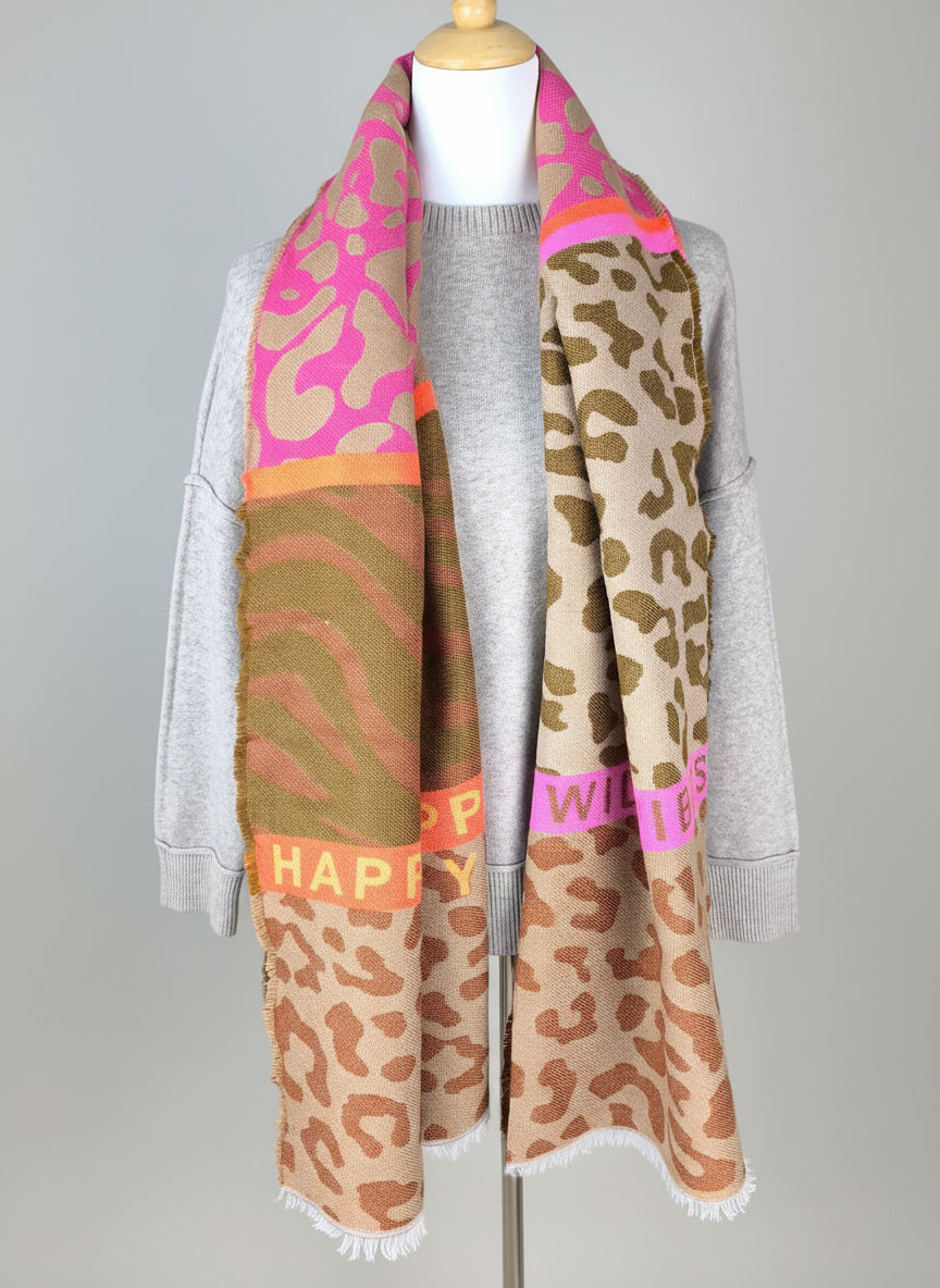 Wollschal "Happiness" ( in 2 Farben)