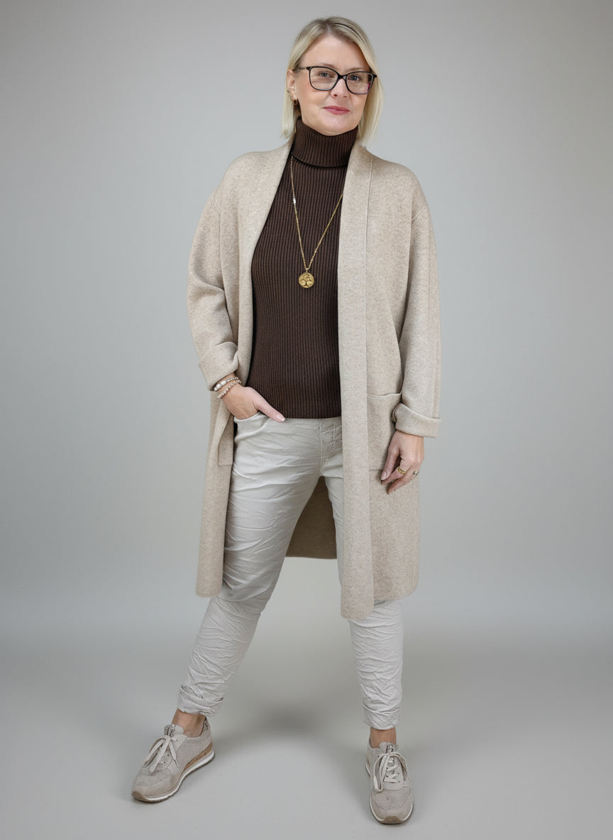 Weicher Cardigan Uni light camel (38-44)