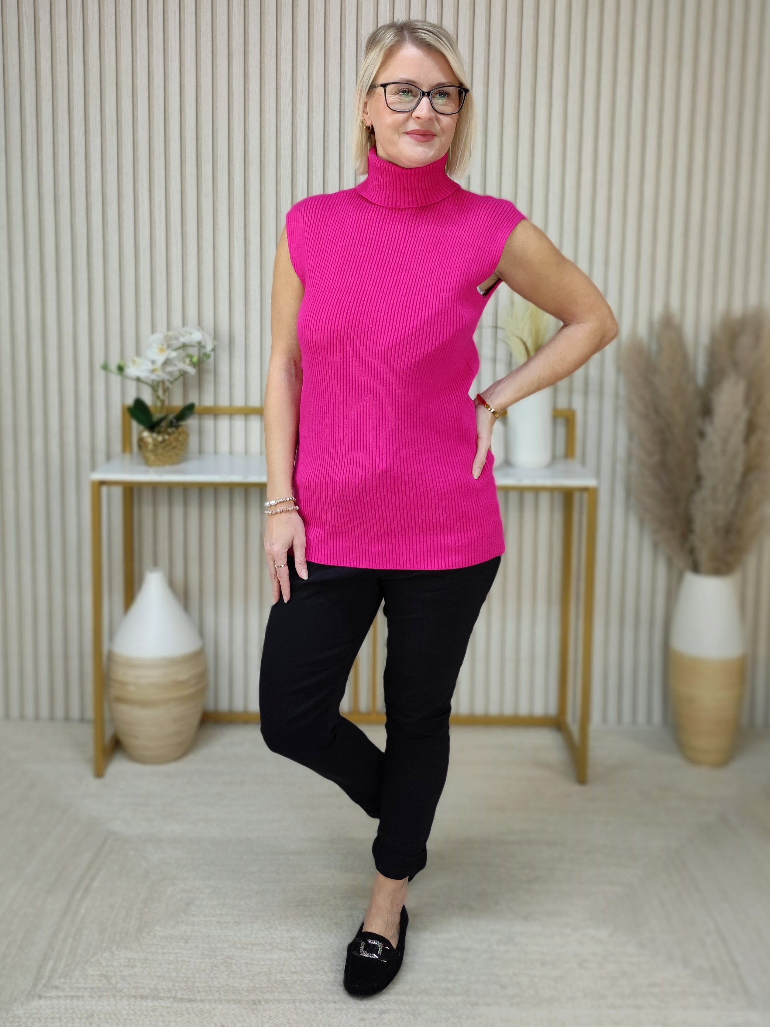 Unterziehpullover ohne Arm "Nena" pink (36-42/44)