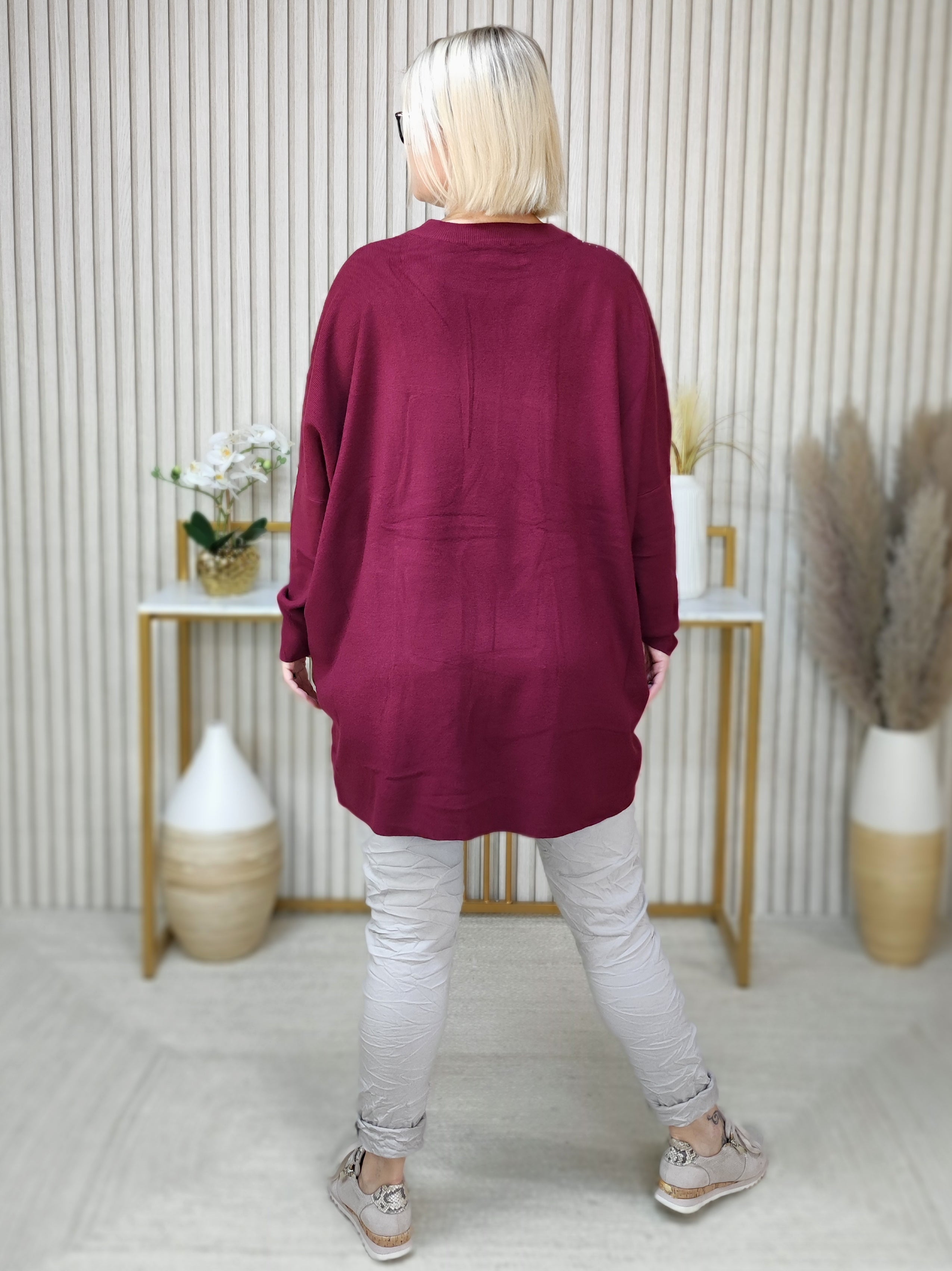 Pullover "Glamour" vino (40/42-46/48)