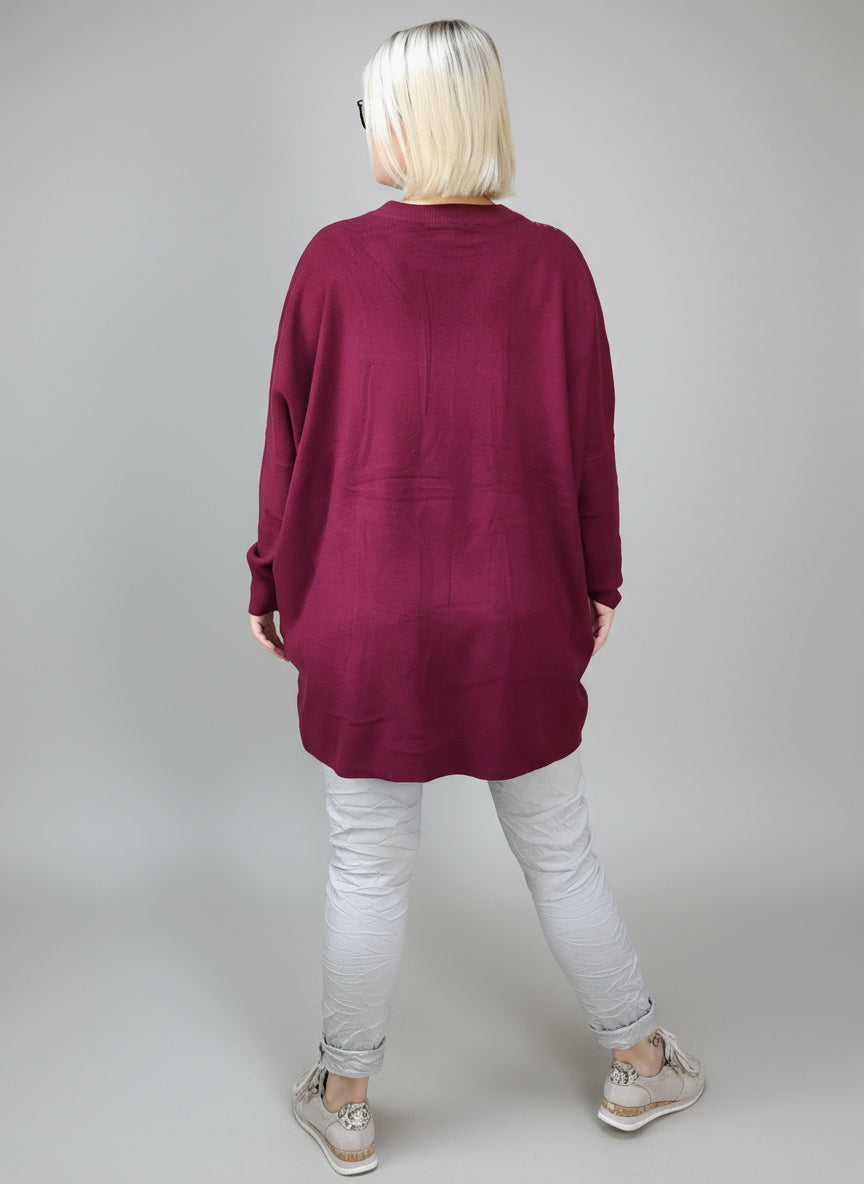 Pullover "Glamour" vino (42-46/48)