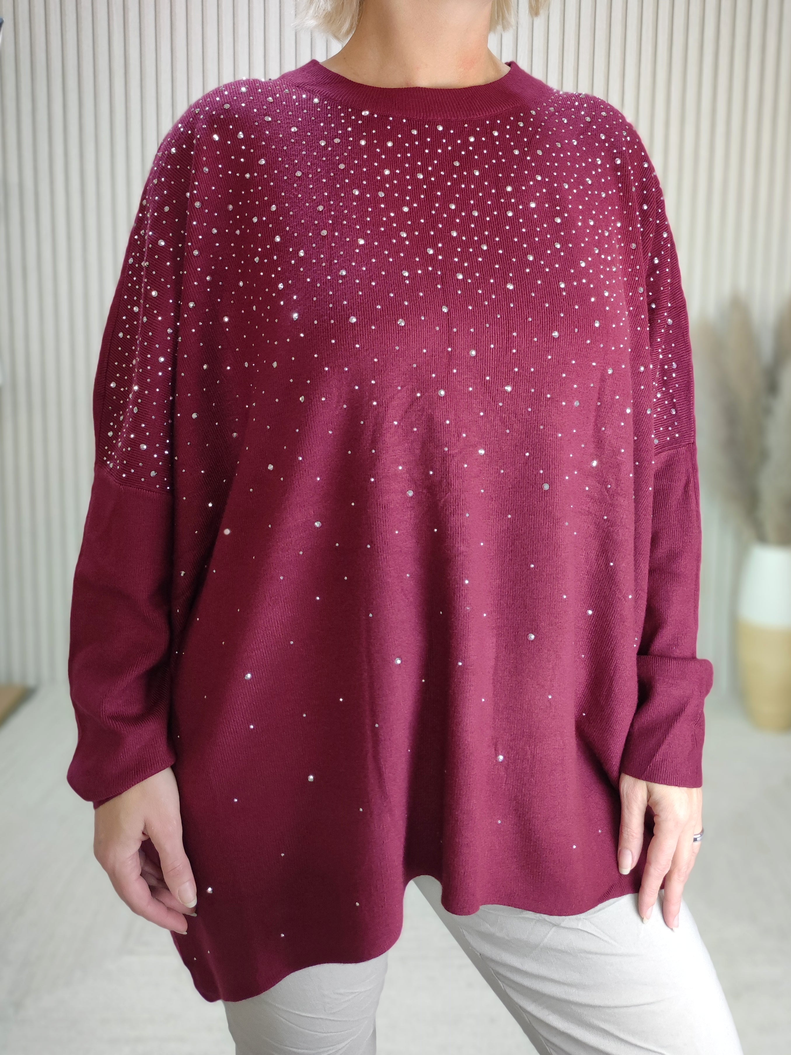 Pullover "Glamour" vino (40/42-46/48)