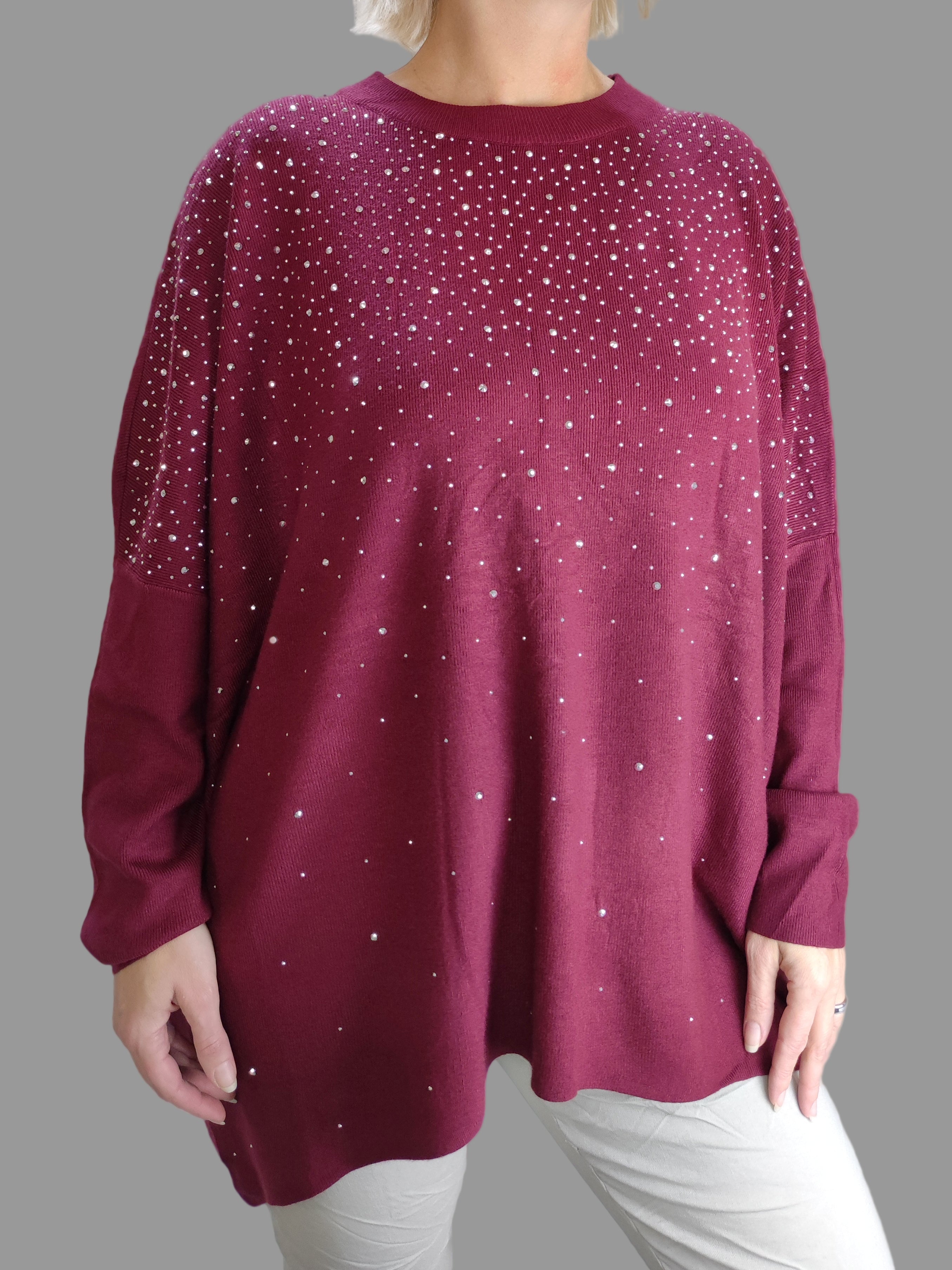 Pullover "Glamour" vino (40/42-46/48)