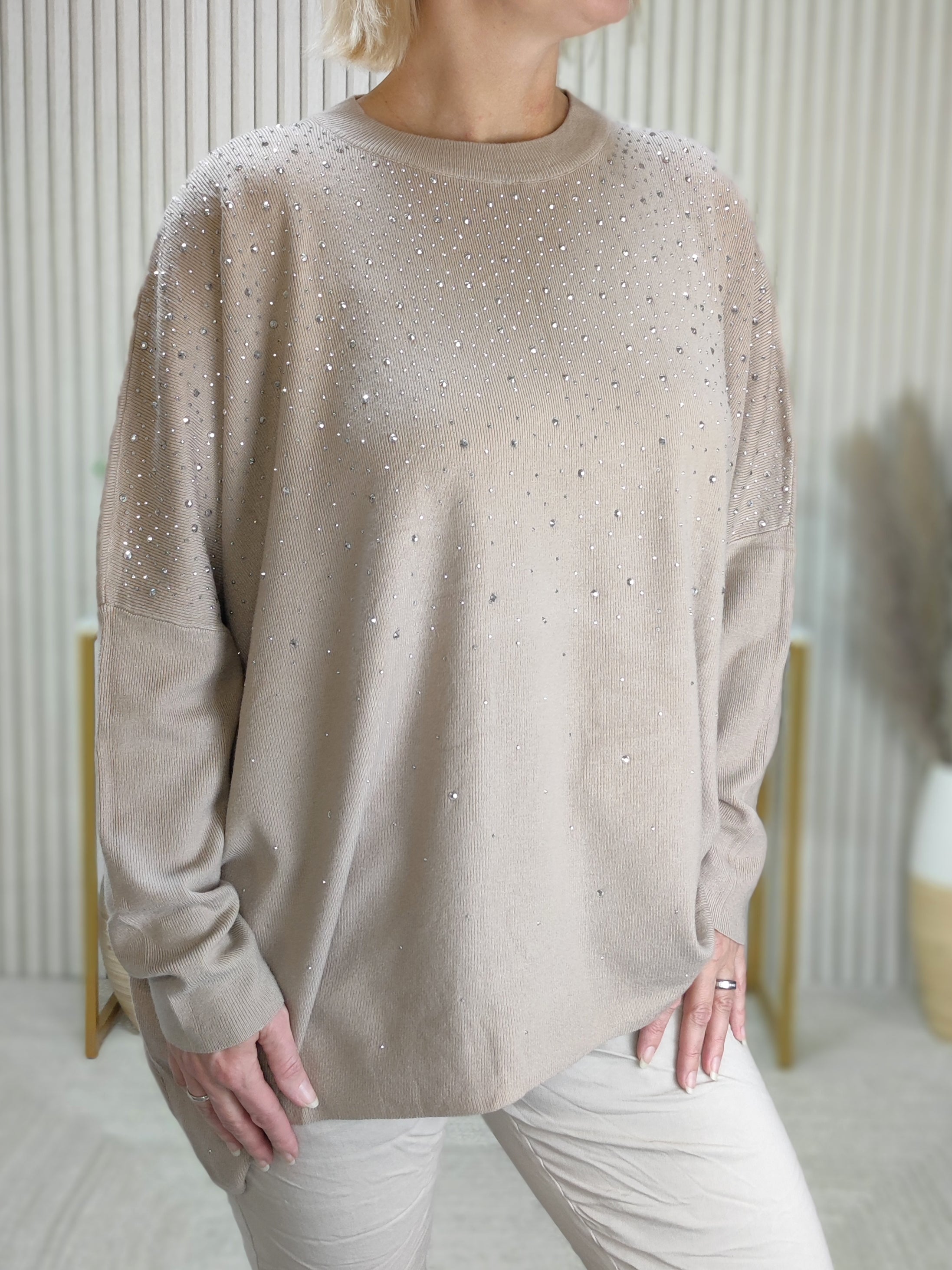Pullover "Glamour" beige (40/42-46/48)