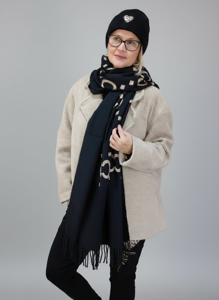 Weicher Winterschal "CC" in 2 Farben