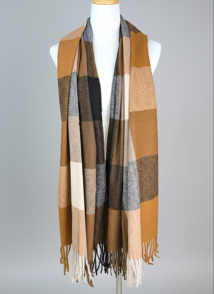 Kuschelschal kariert in 3 Farben