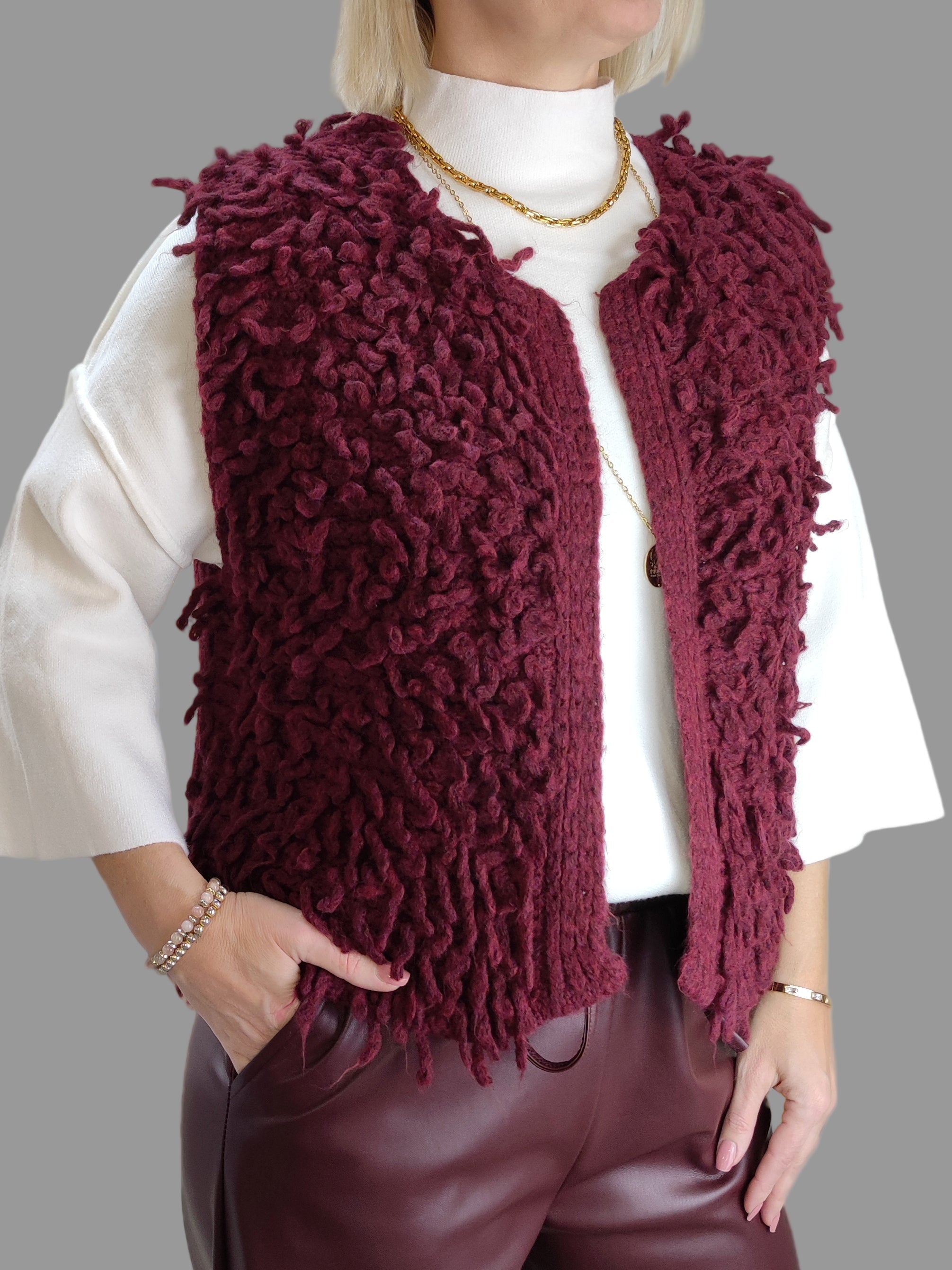 Fransenweste in vino (36-42/44)