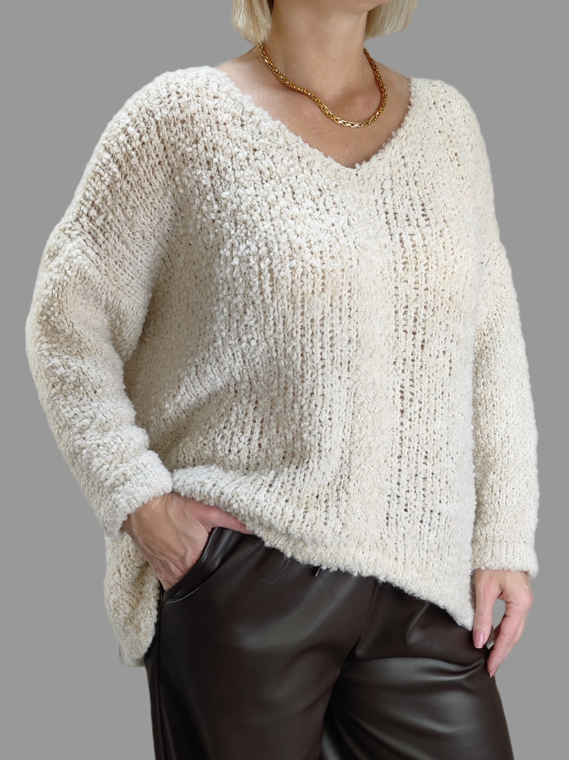 Kuschelpullover Pullover beige (36-42/44)