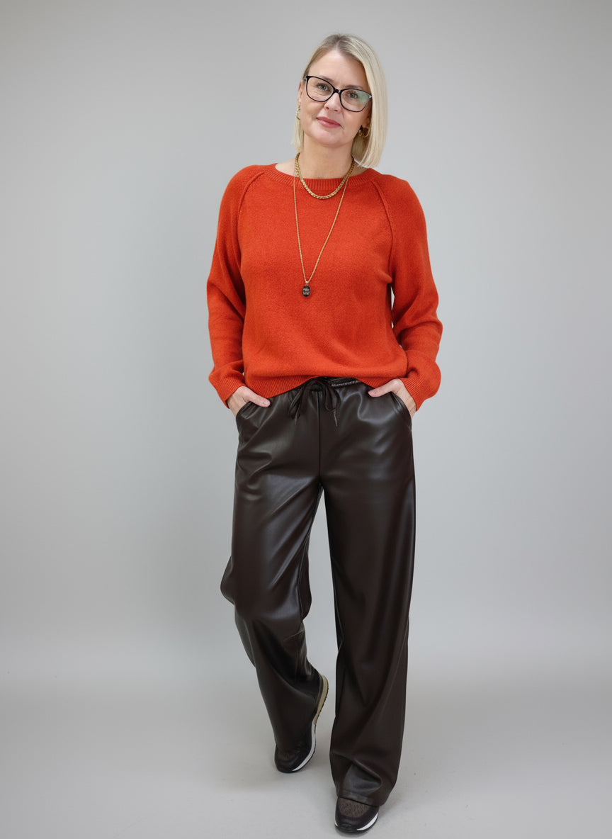 Unifarbener Pullover in Rostbraun (36-42)