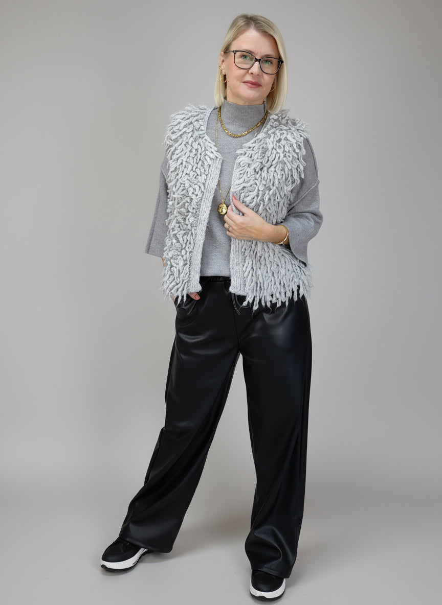 Fransenweste in grau (36-42/44)