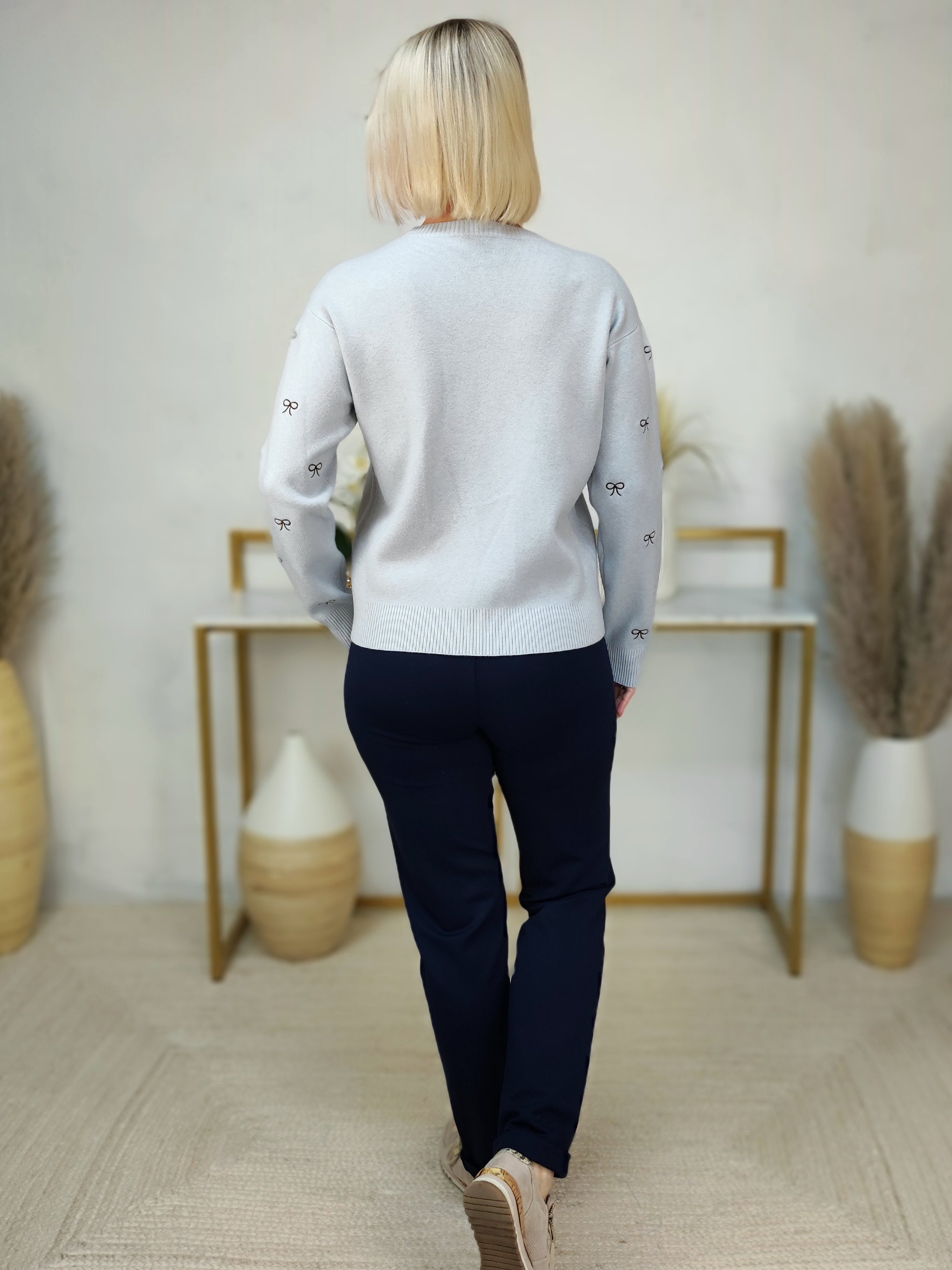 Pullover "Schleifchen" hellblau (36-40/42)