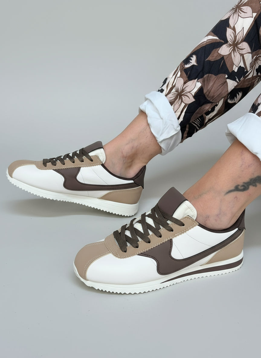 Sneaker beige/braun Größen 36-41