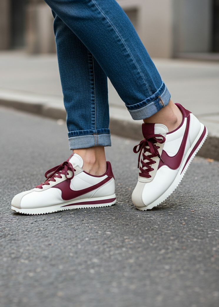 Sneaker beige/vino in den Größen 36-41