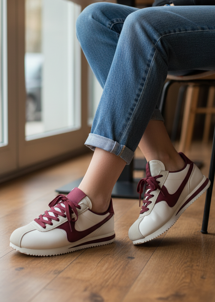 Sneaker beige/vino in den Größen 36-41