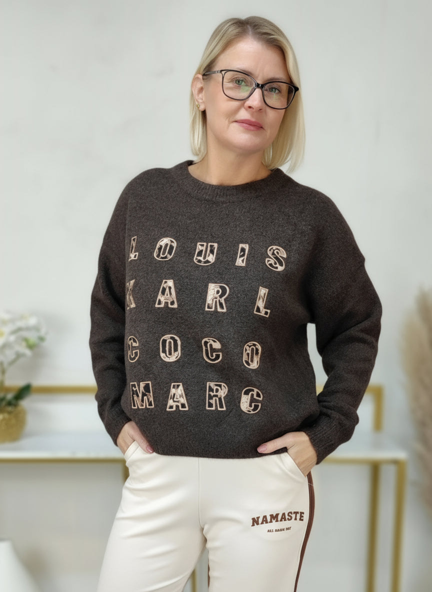 Strickpullover "Karl" in schoko (36-40/42)