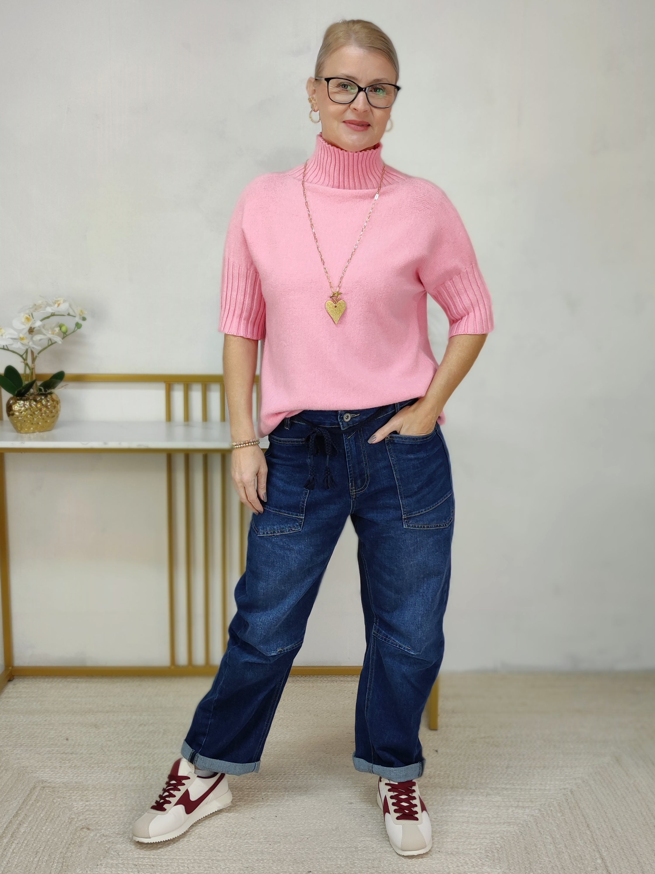 Pullover mit Turtle Neck candy (36-42)