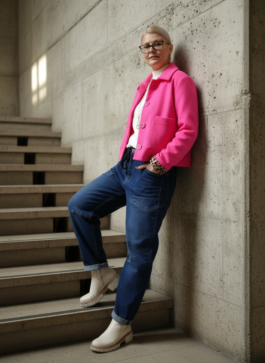 Kurz - Jacke in pink (S-XL)