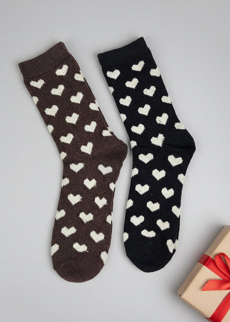 Süße Socken in schoko oder schwarz (36-41)