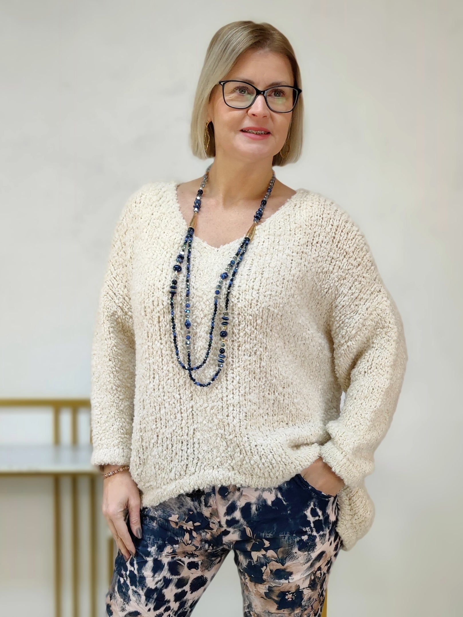 Kuschelpullover Pullover beige (36-42/44)