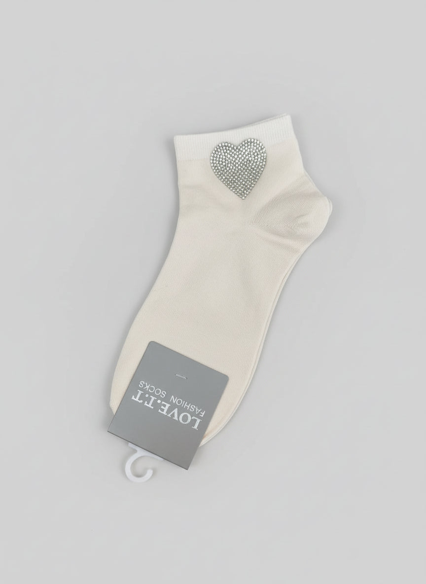 Sneaker - Socken "Herz" in 3 Farben (36-41)