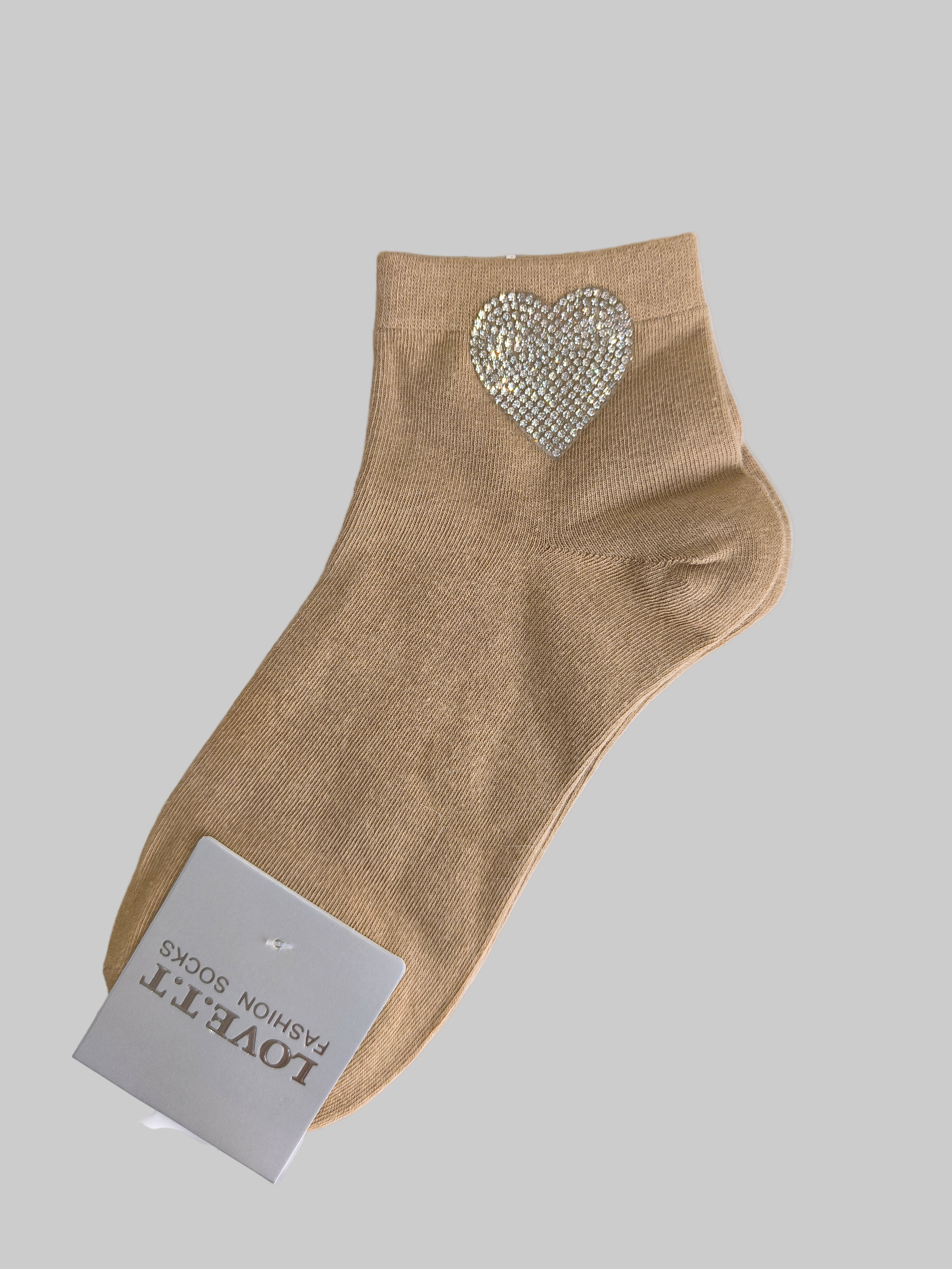 Sneaker - Socken "Herz" in 3 Farben (36-41)