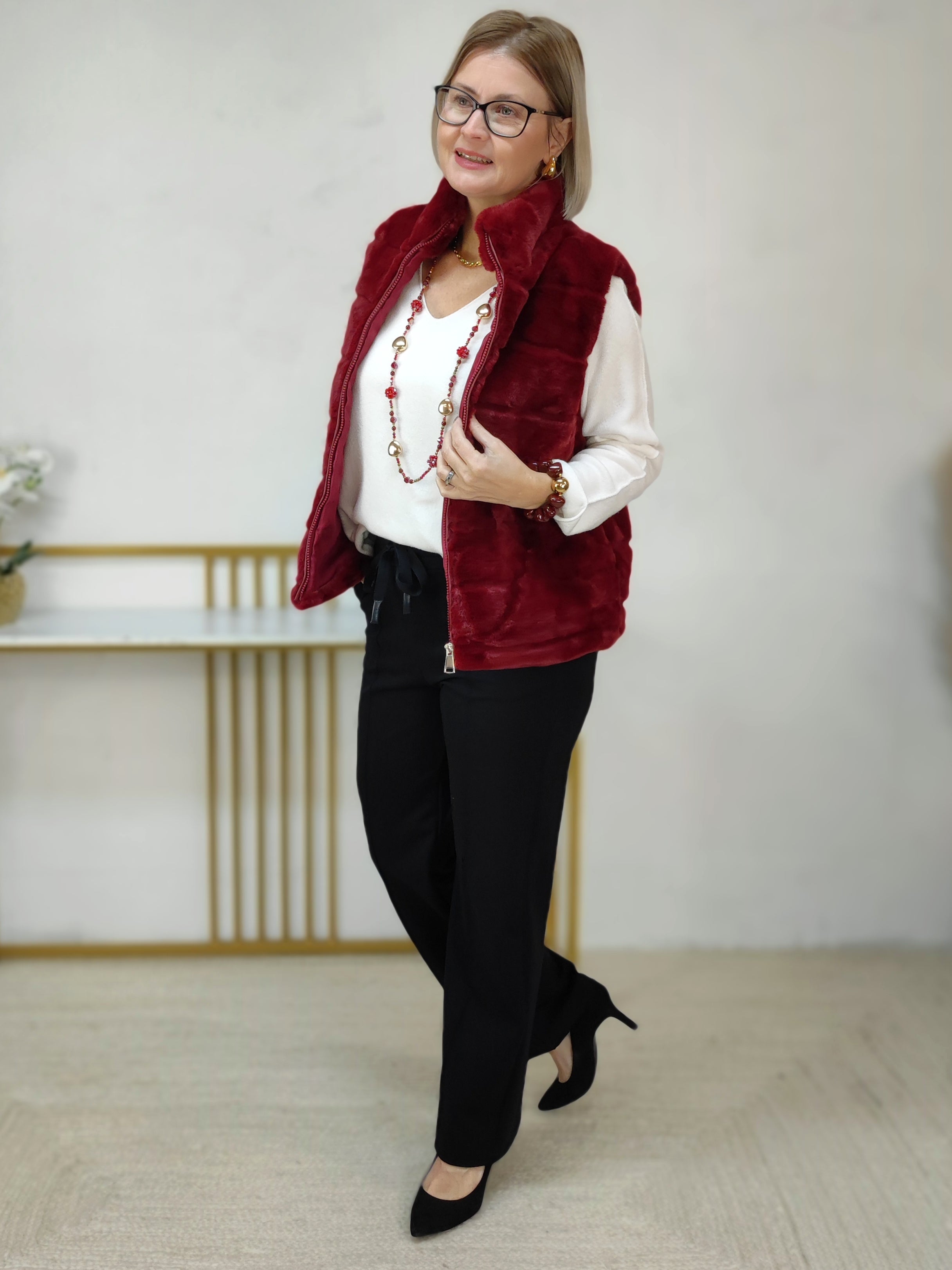 Feinstrick Pullover unifarben weiss in 2 Größen (36-40, 42-46)