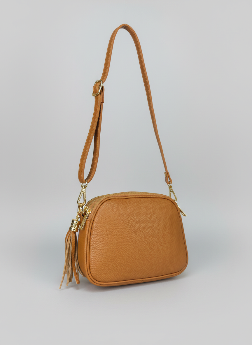 Ledertasche Bodybag hellbraun