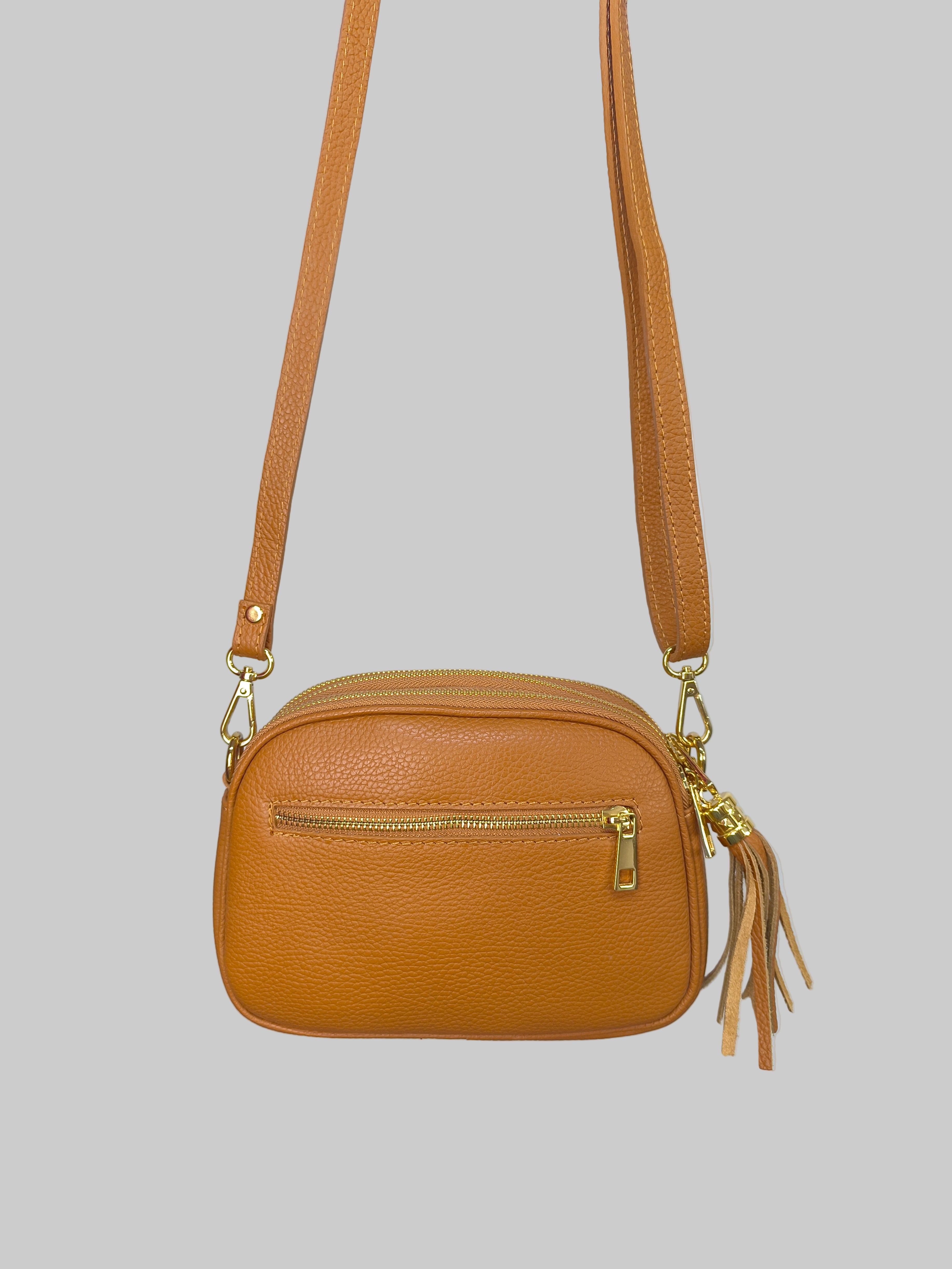 Ledertasche Bodybag hellbraun