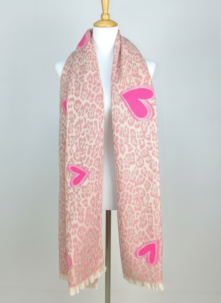 Weicher Kuschelschal im beige/rosa/pink Mix