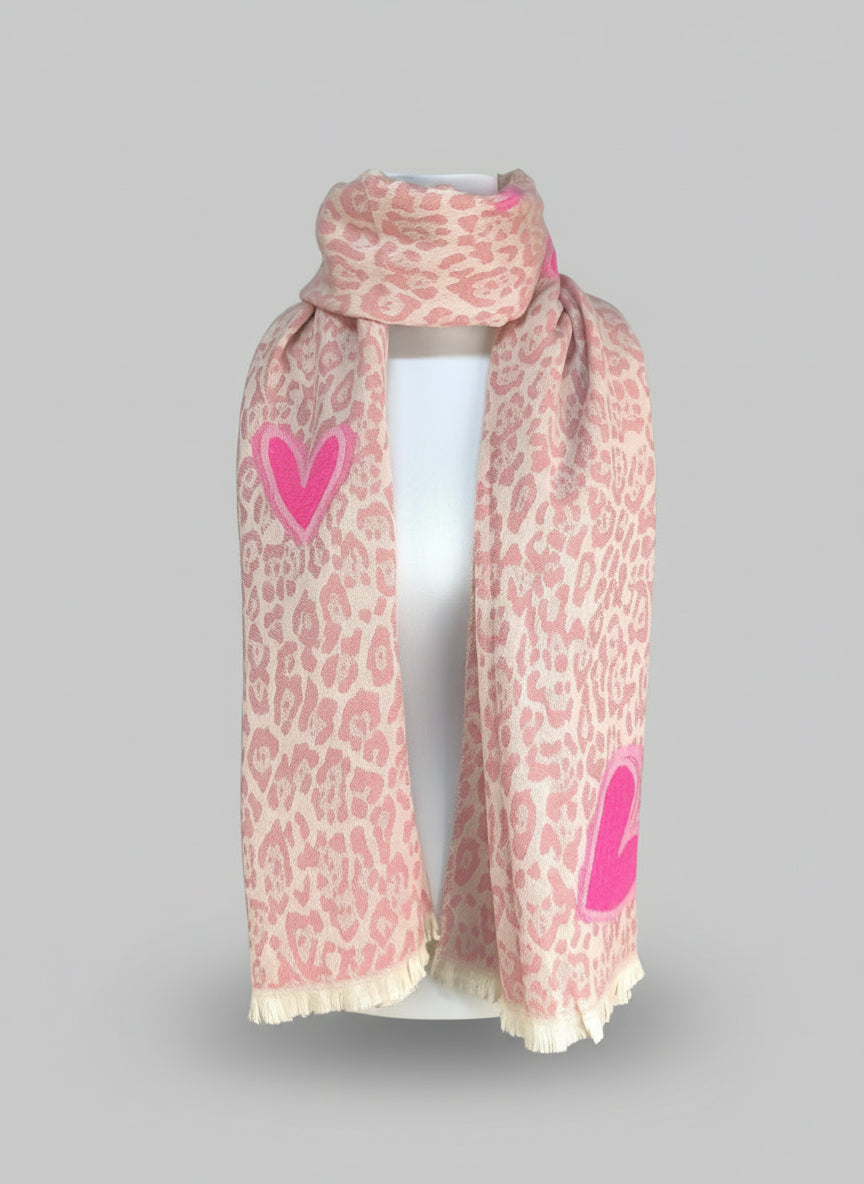 Weicher Kuschelschal im beige/rosa/pink Mix